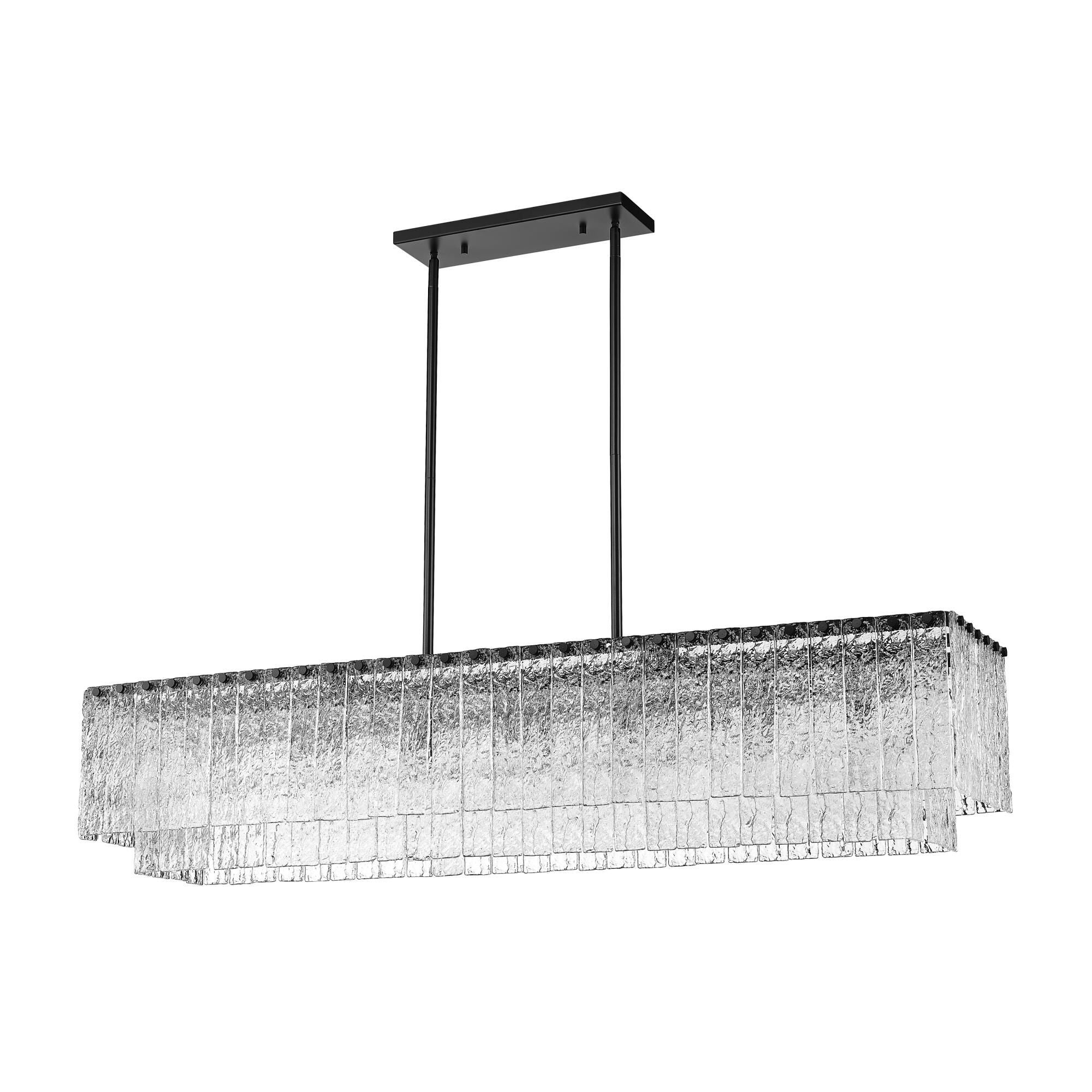 Shown in Matte Black finish and Clear glass