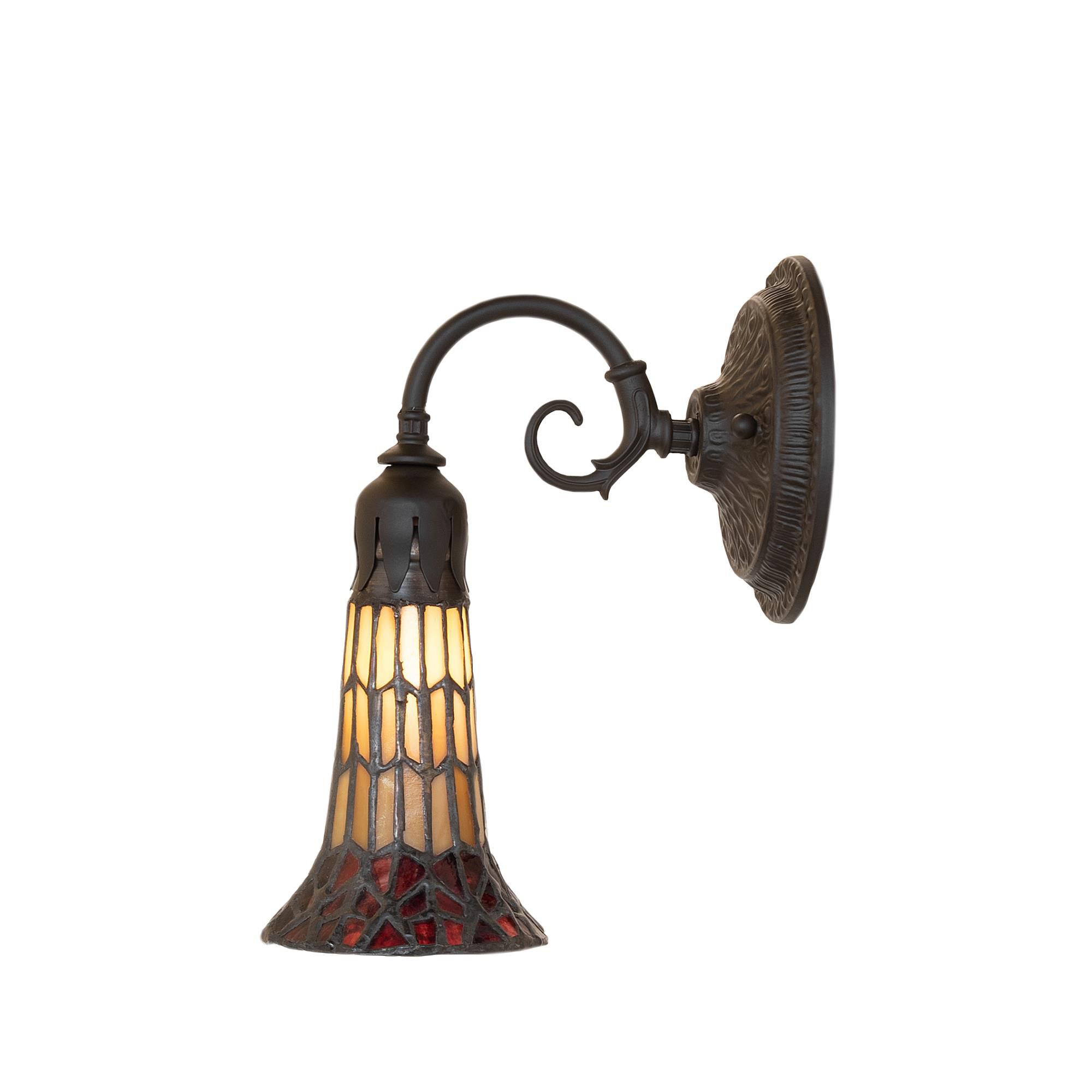 Shown in Oil Rubbed Bronze finish and Ruby;Amber /Acrylic glass