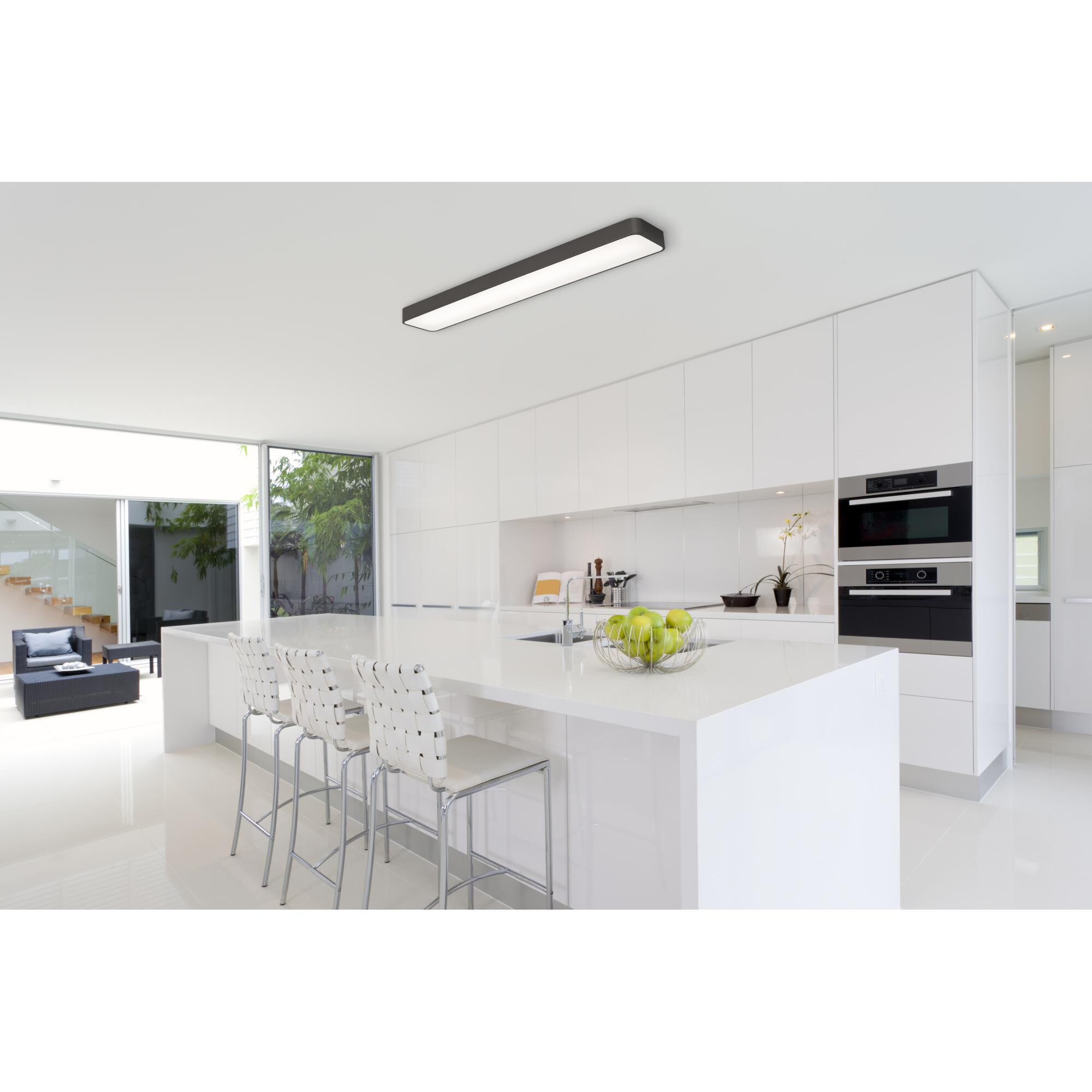 Shown in Black finish and Steel shade