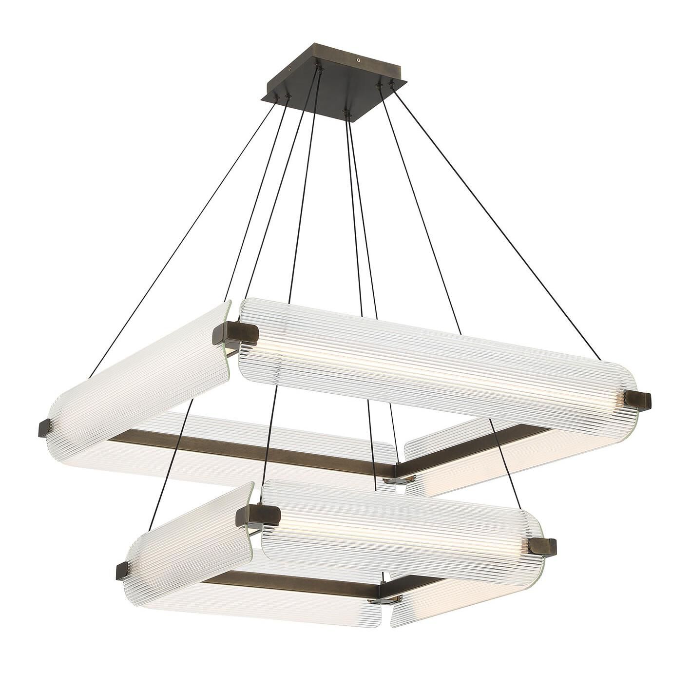 Shown in Weathered Brass finish and Clear glass