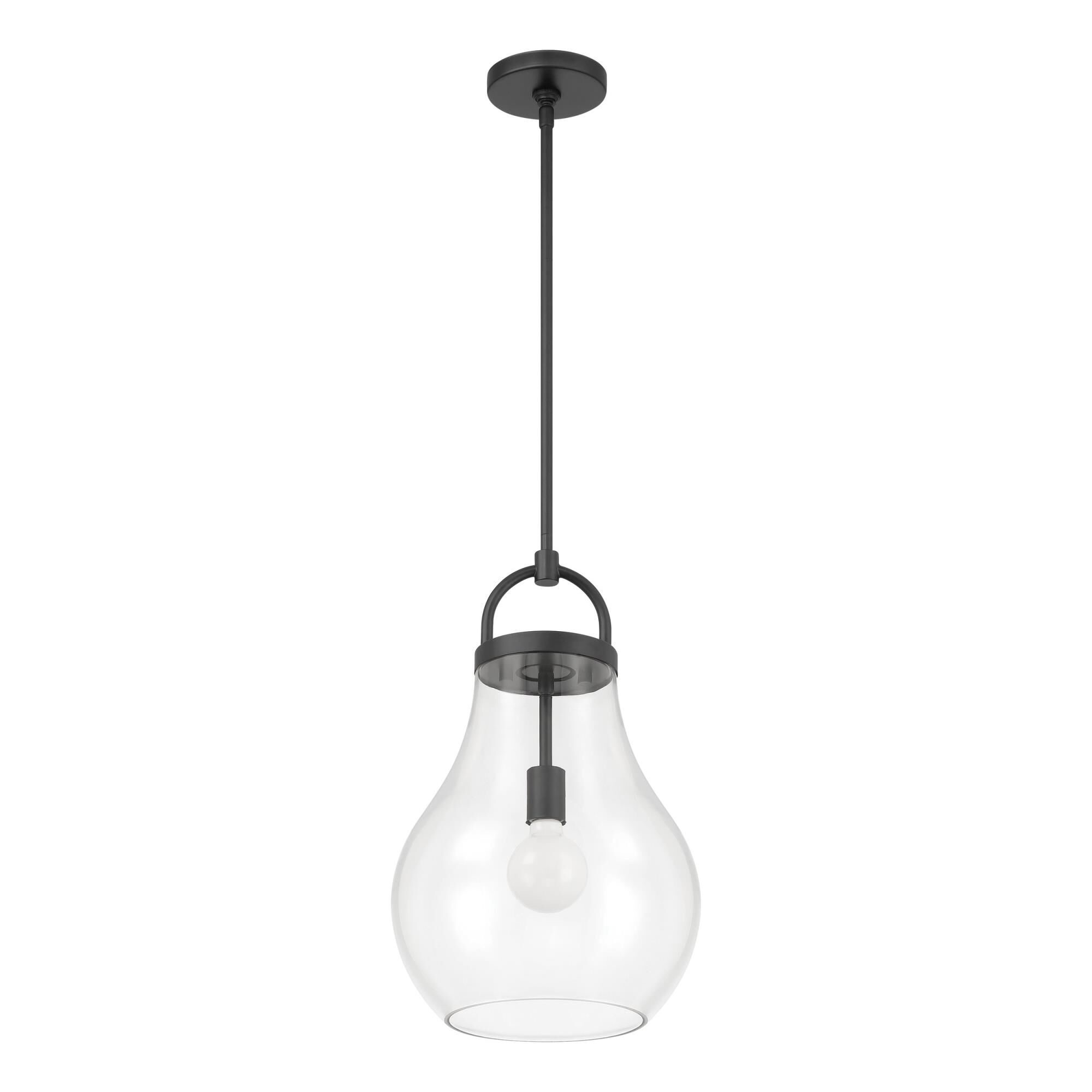 Shown in Matte Black finish and Clear glass