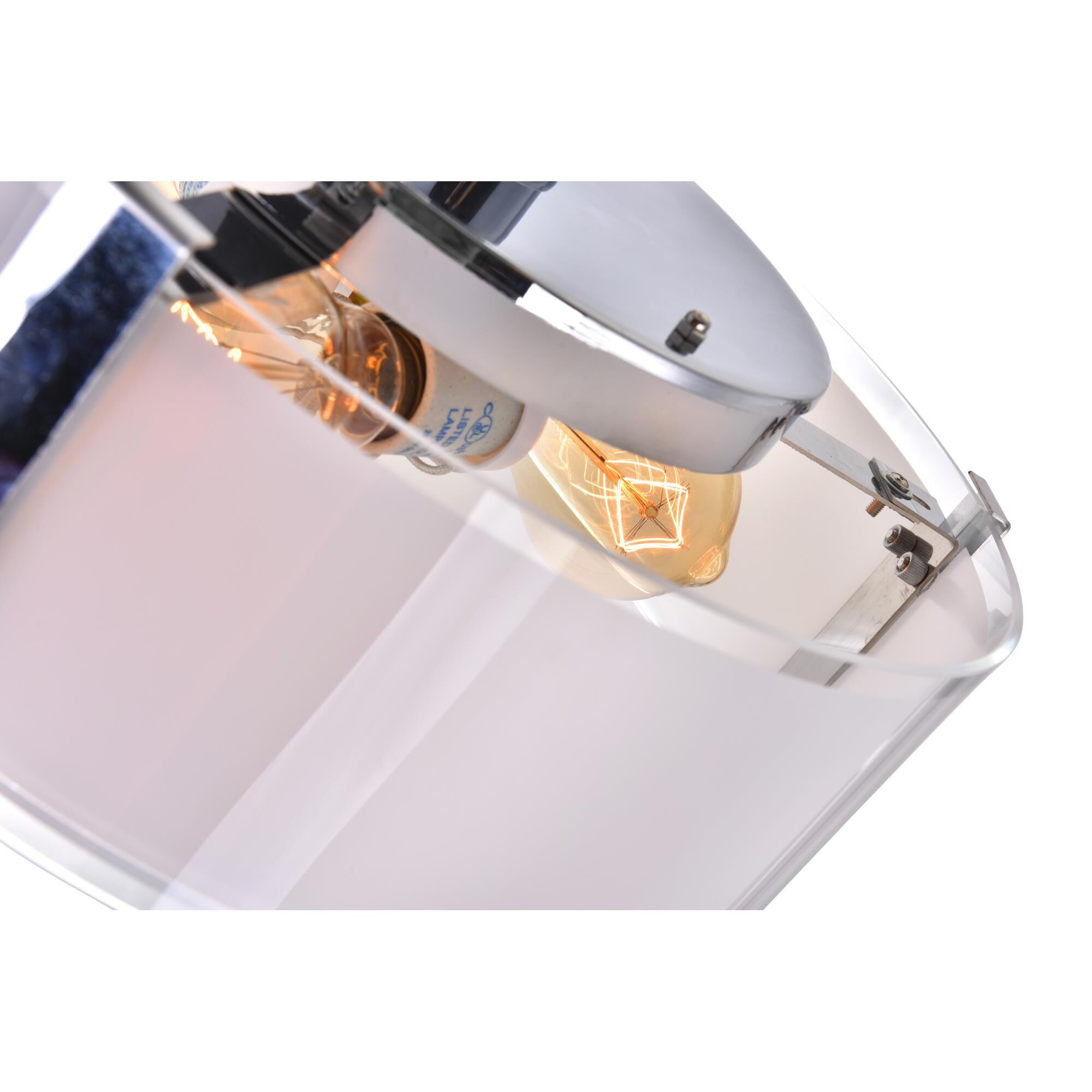 Shown in Chrome finish and White shade