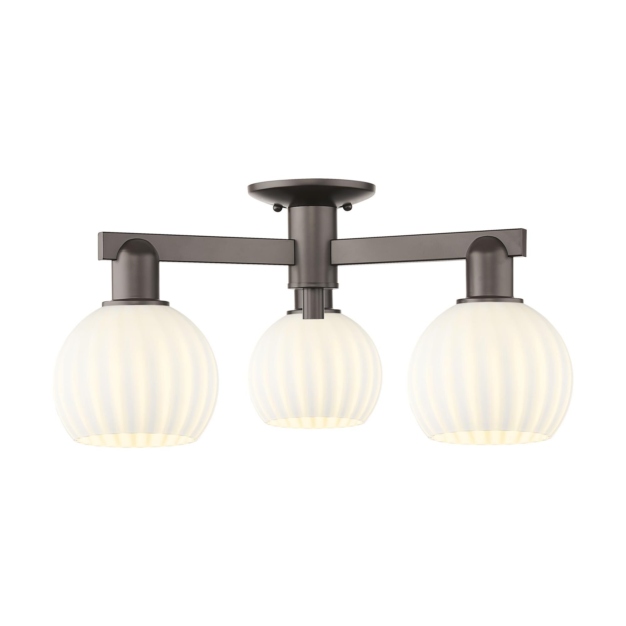 Bruno Marashlian White Venetian 23 Inch Semi Flush Mount by Innovations Lighting