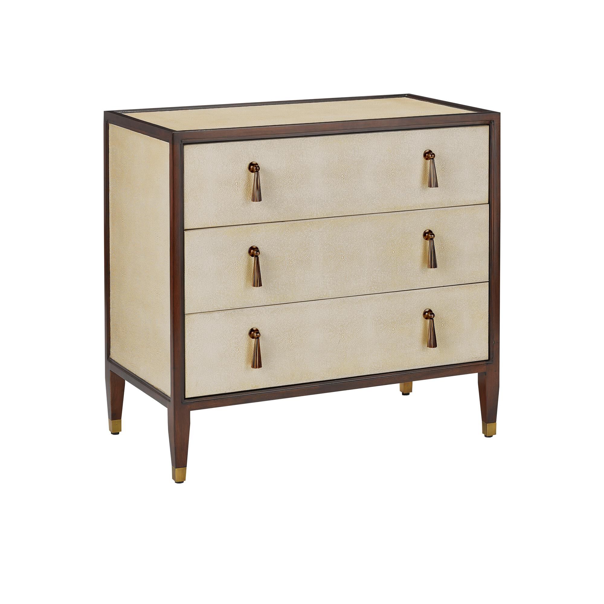 Shown in Ivory/Dark Walnut/Brass finish