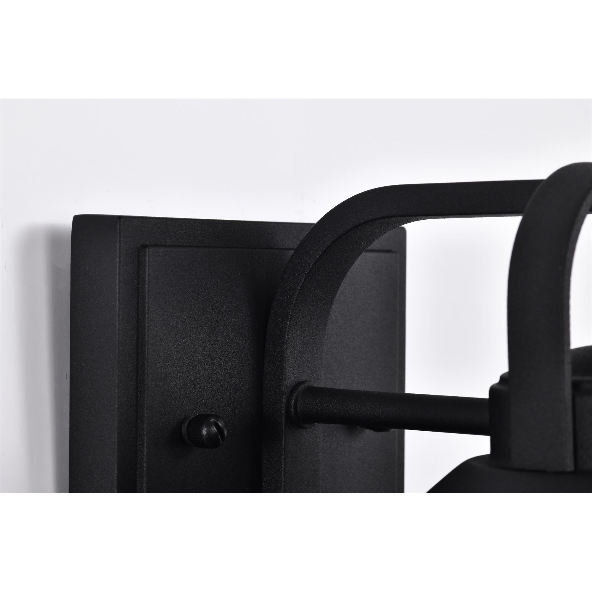 Shown in Black finish and Clear Seeded glass