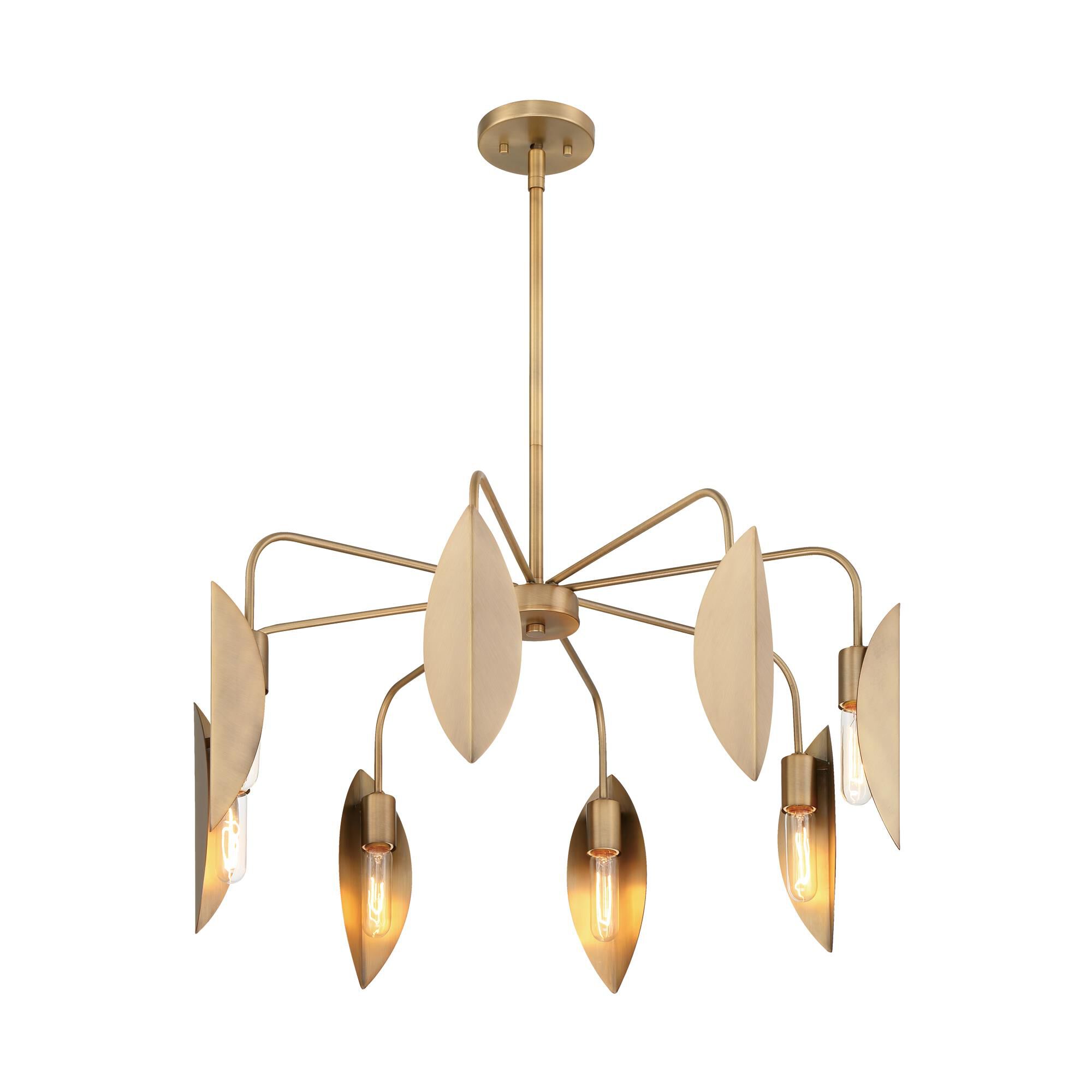 Shown in Old Satin Brass finish and Metal shade
