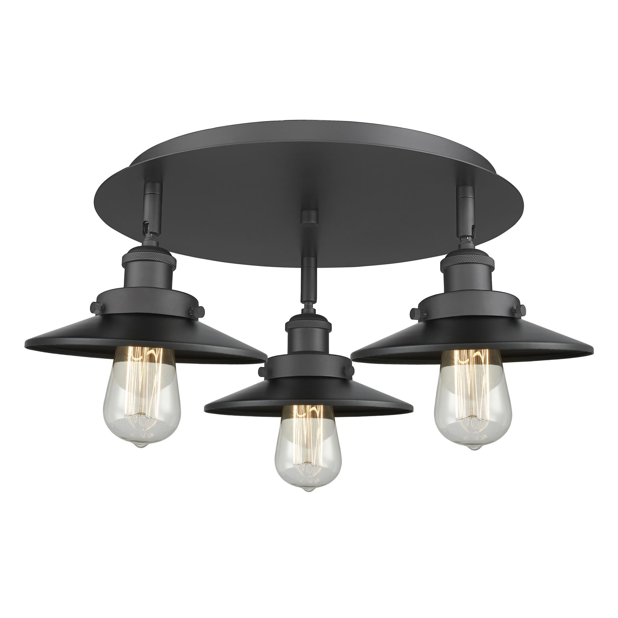 Shown in Matte Black finish and Matte Black shade