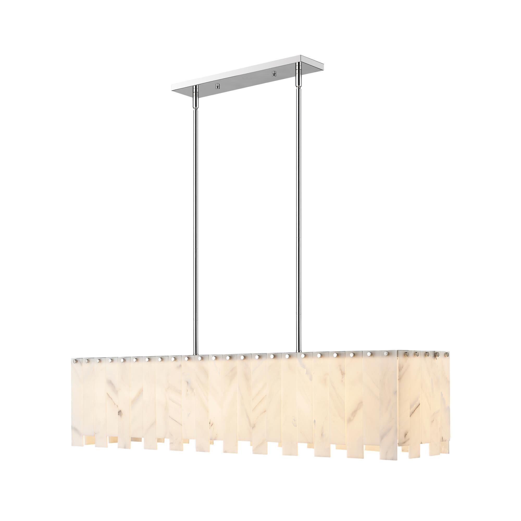 Shown in Polished Nickel finish and Alabaster Resin shade
