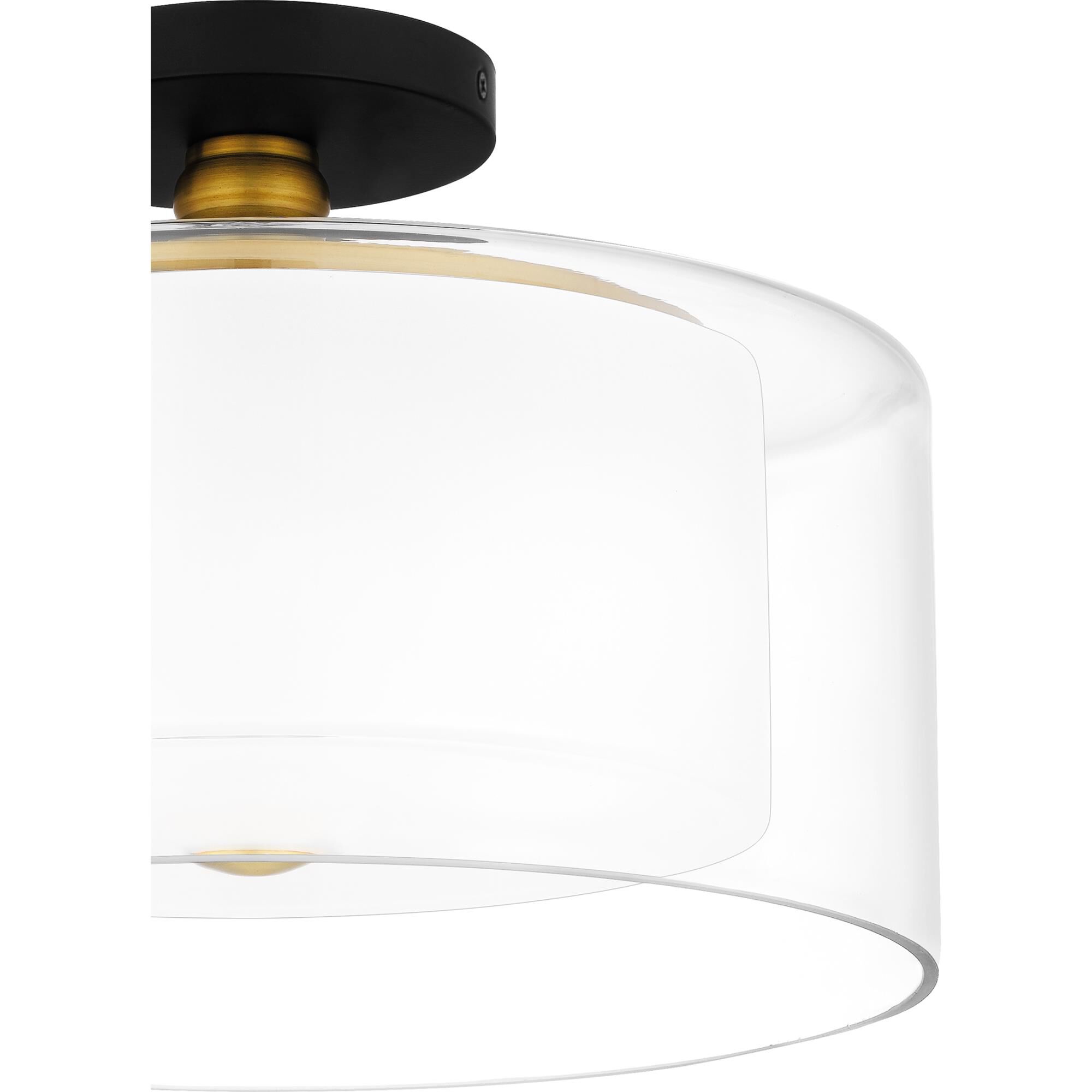 Rowland 14 Inch 2 Light Semi Flush Mount by Quoizel