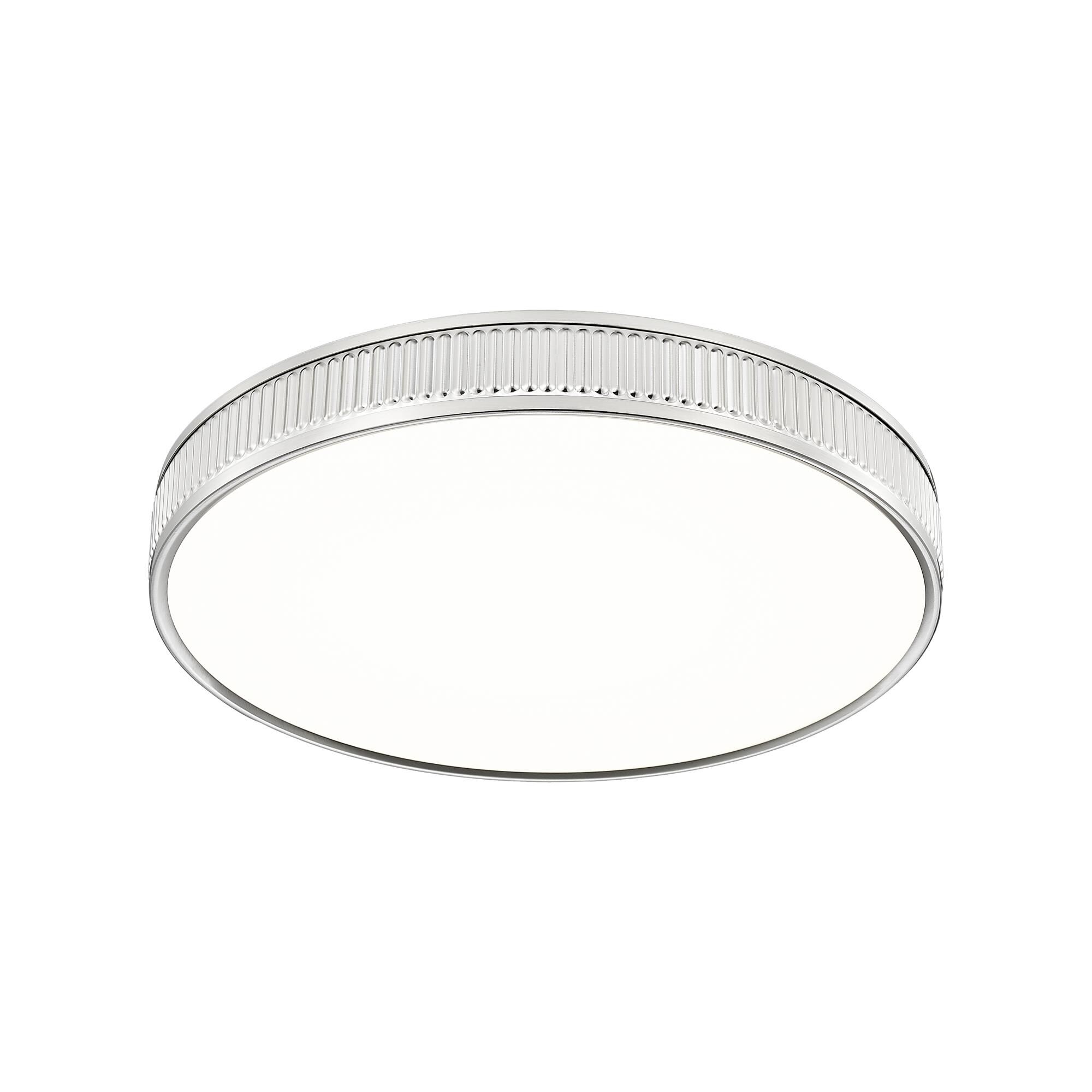 Shown in Brushed Nickel finish and Frosted glass and Frosted shade