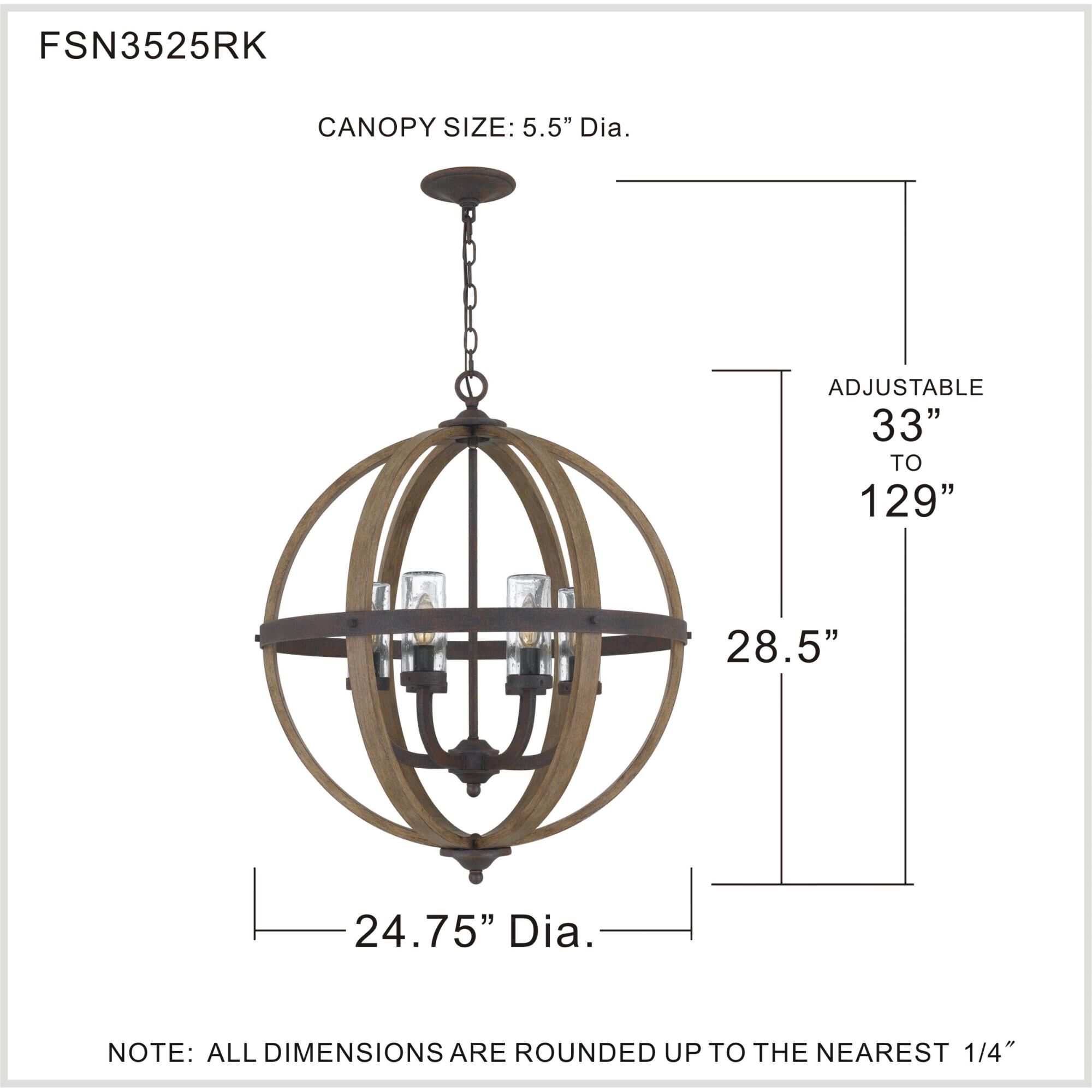 Fusion 24 Inch Large Pendant by Quoizel