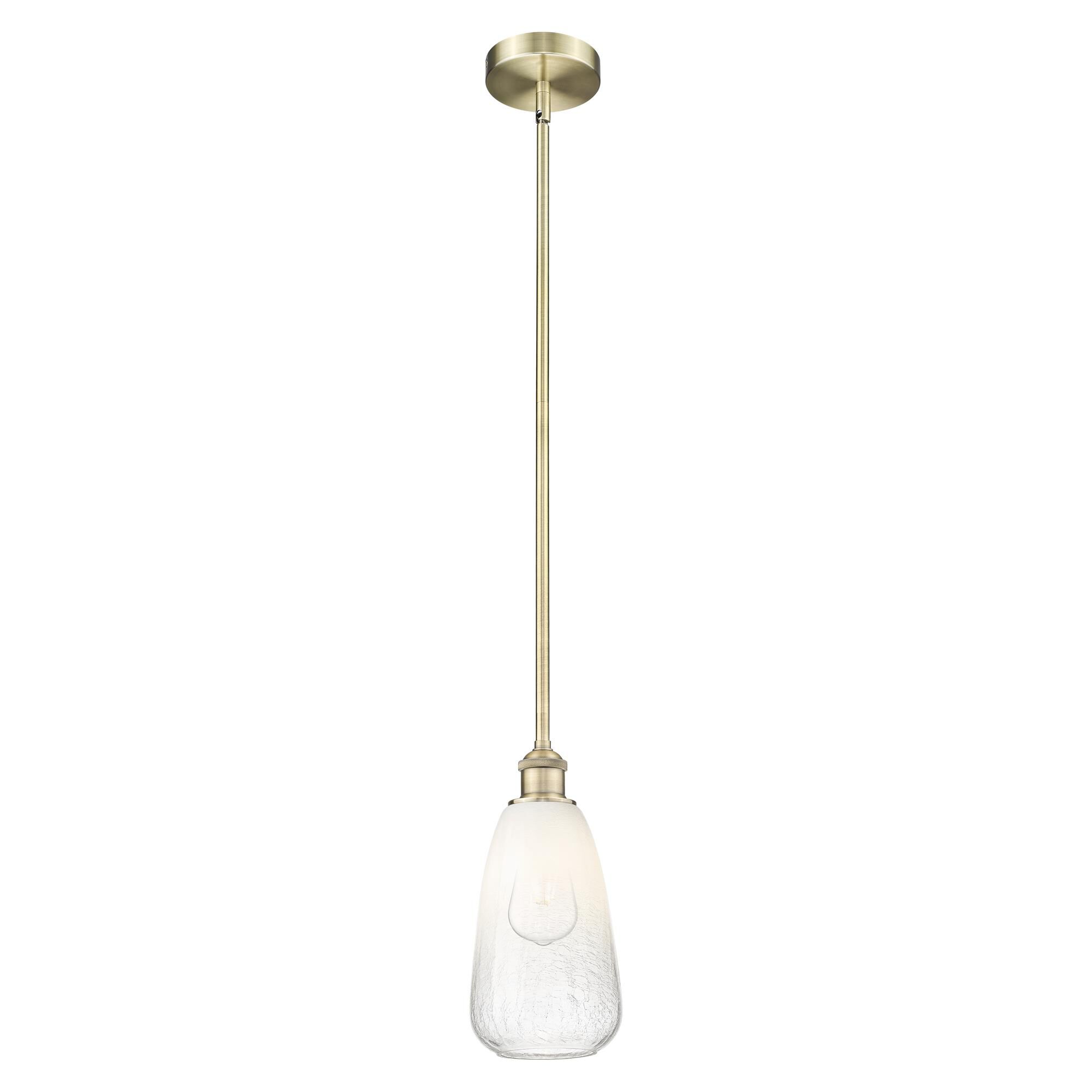 Shown in Antique Brass finish and Opal glass