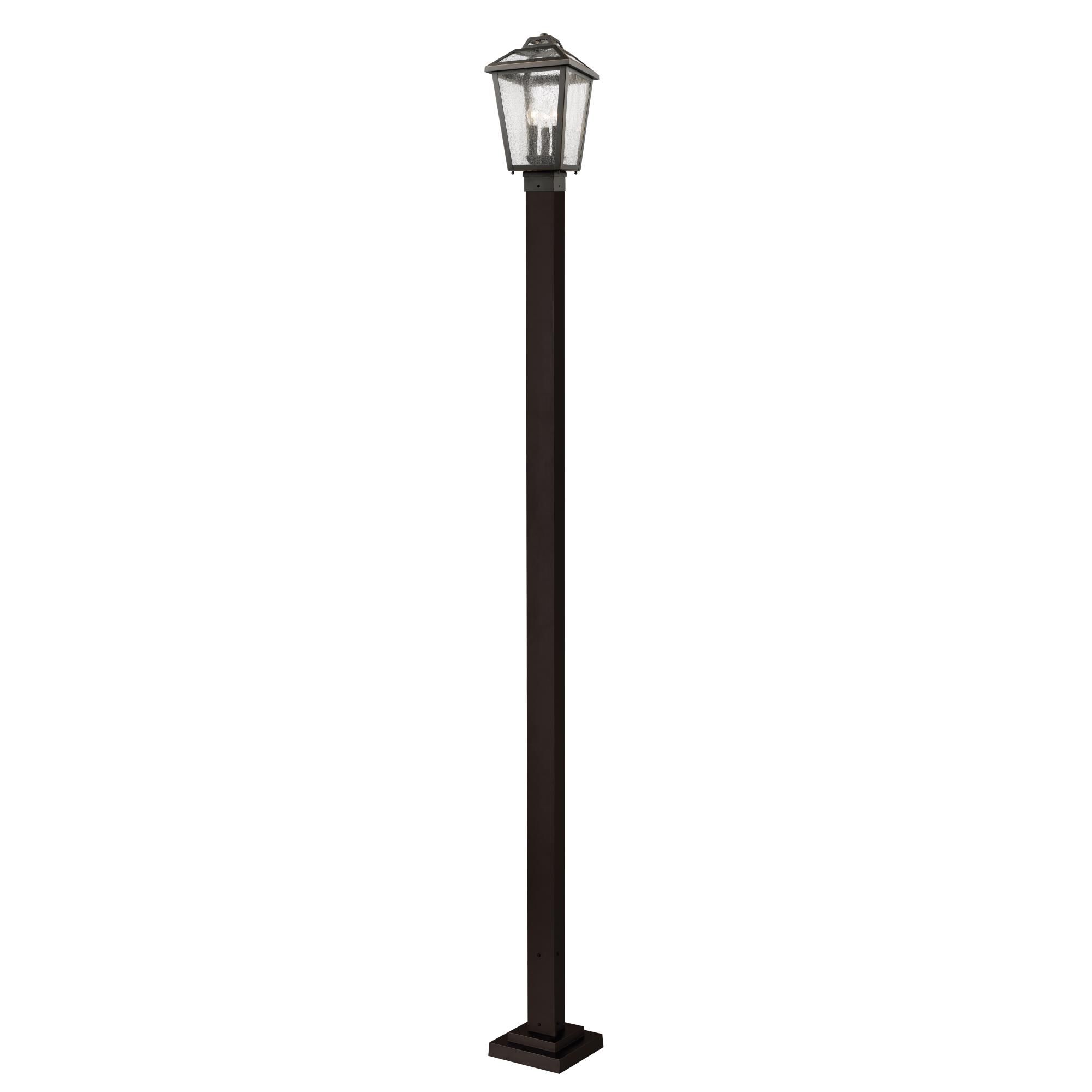 Shown in Oil Rubbed Bronze finish and Glass shade