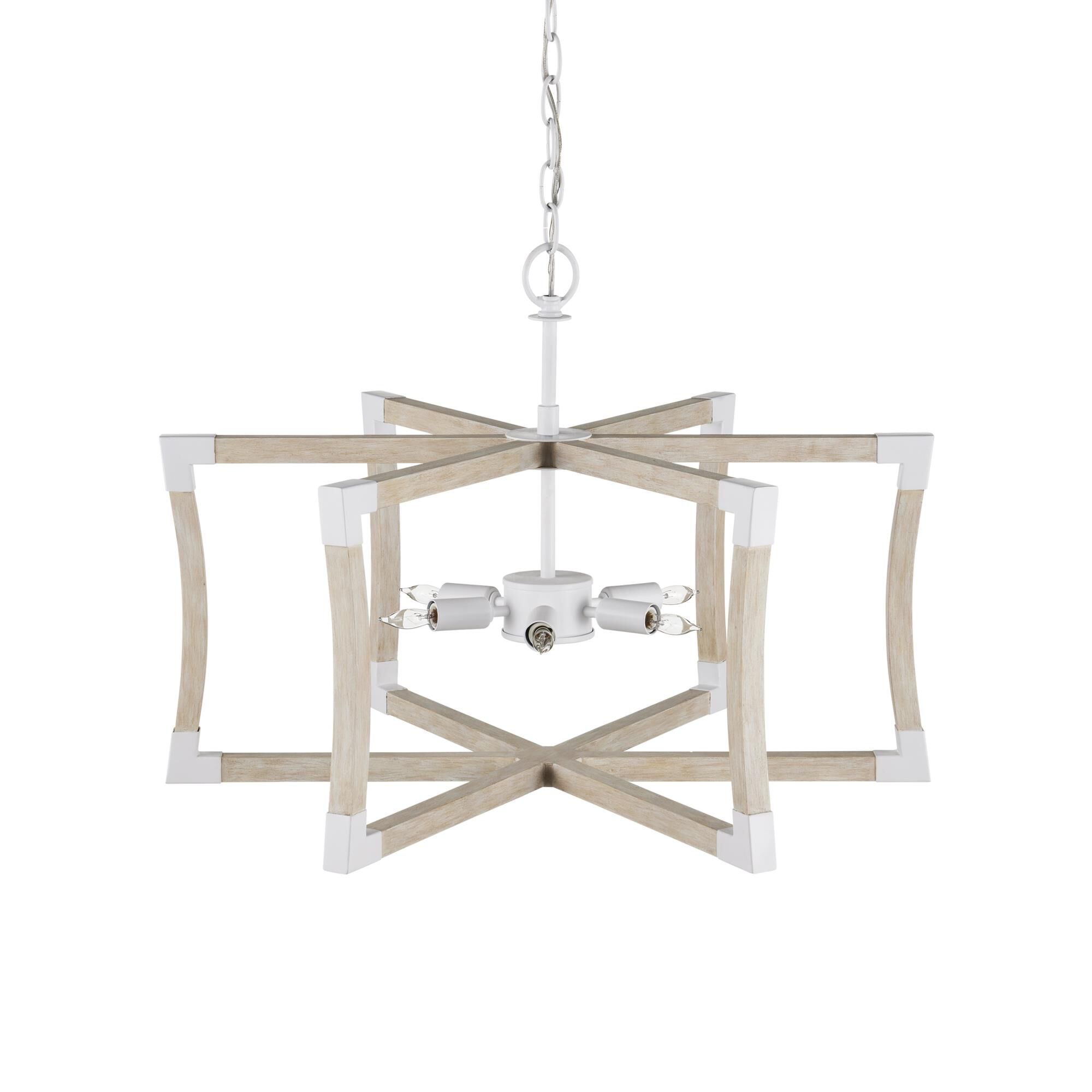 Bastian 27 Inch 6 Light Chandelier by Currey and Company