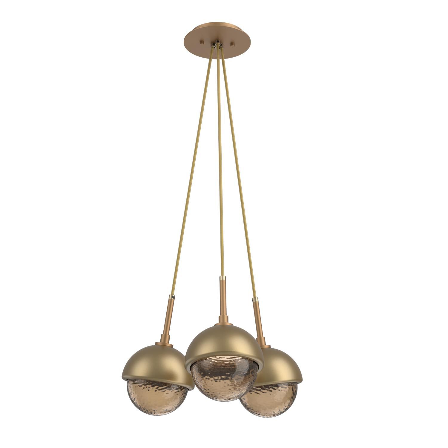 Shown in Novel Brass finish and Bronze glass and Gilded Brass accent