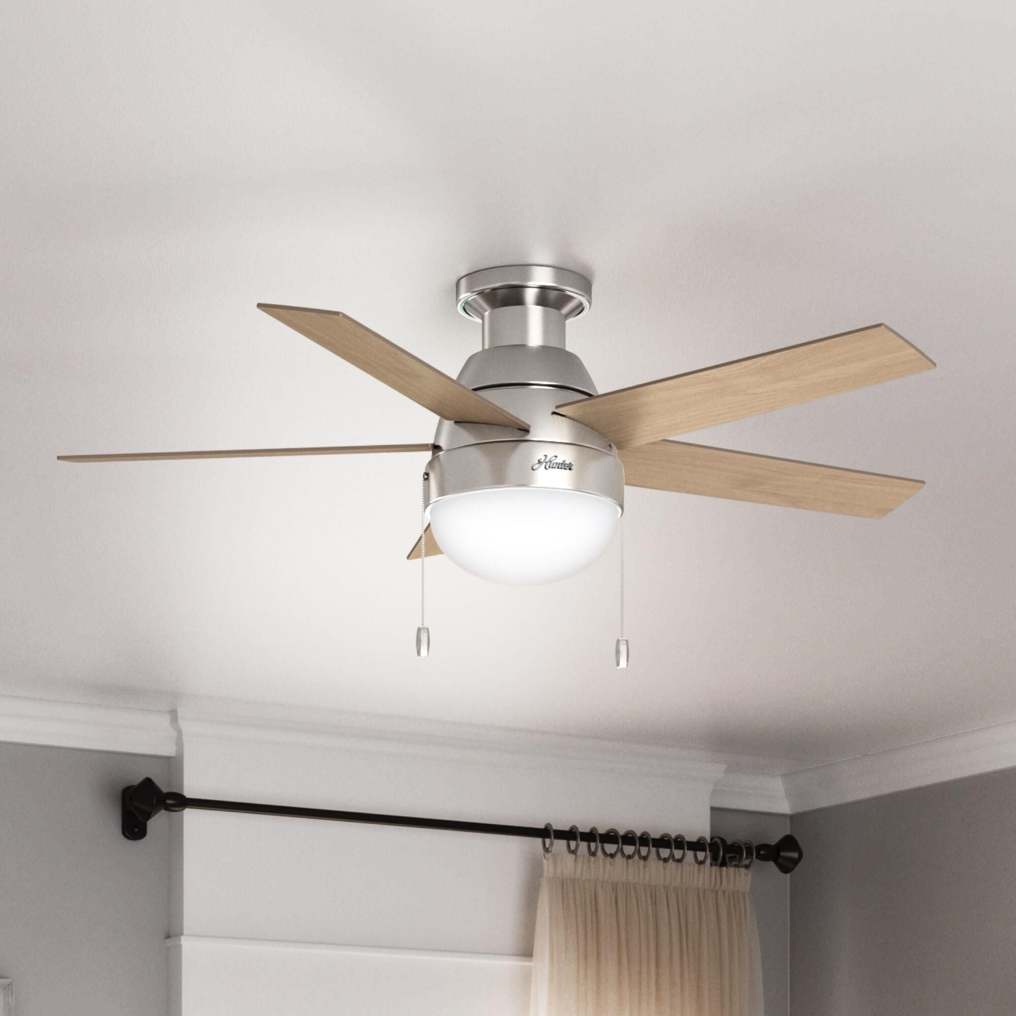 Anslee 46 Inch Ceiling Fan with Light Kit by Hunter Fan