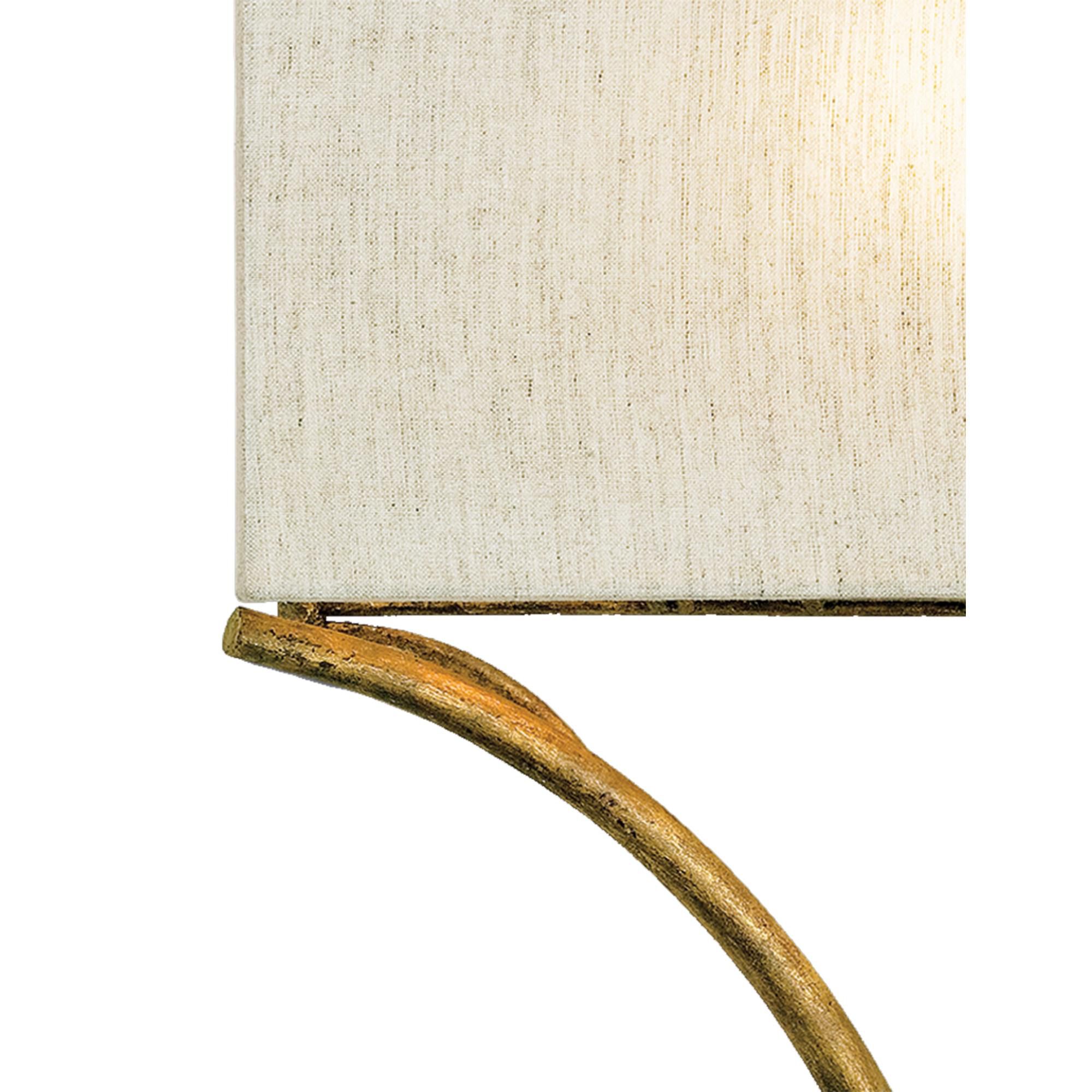 Shown in French Gold Leaf finish and Included shade