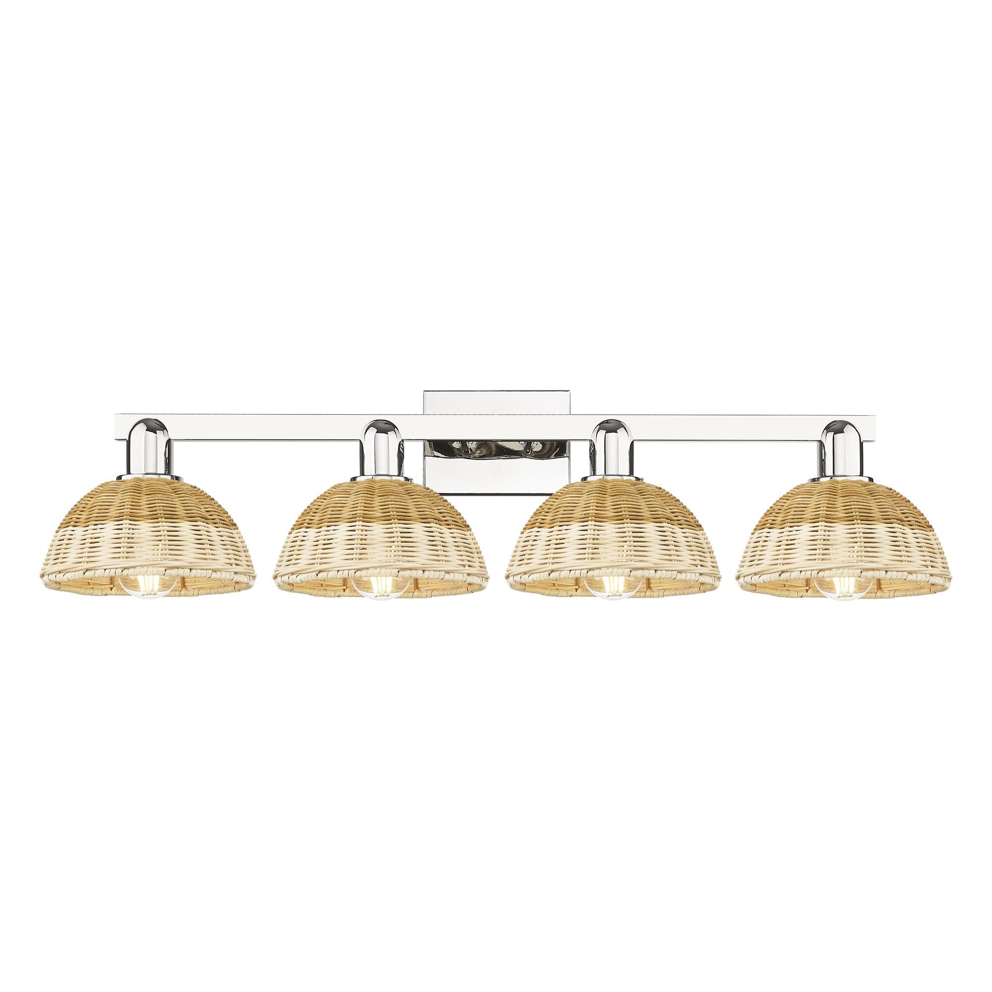 Shown in Polished Nickel finish and Natural shade