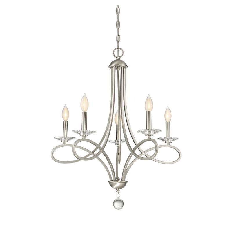 26 Inch 5 Light LED Chandelier by Meridian Lighting