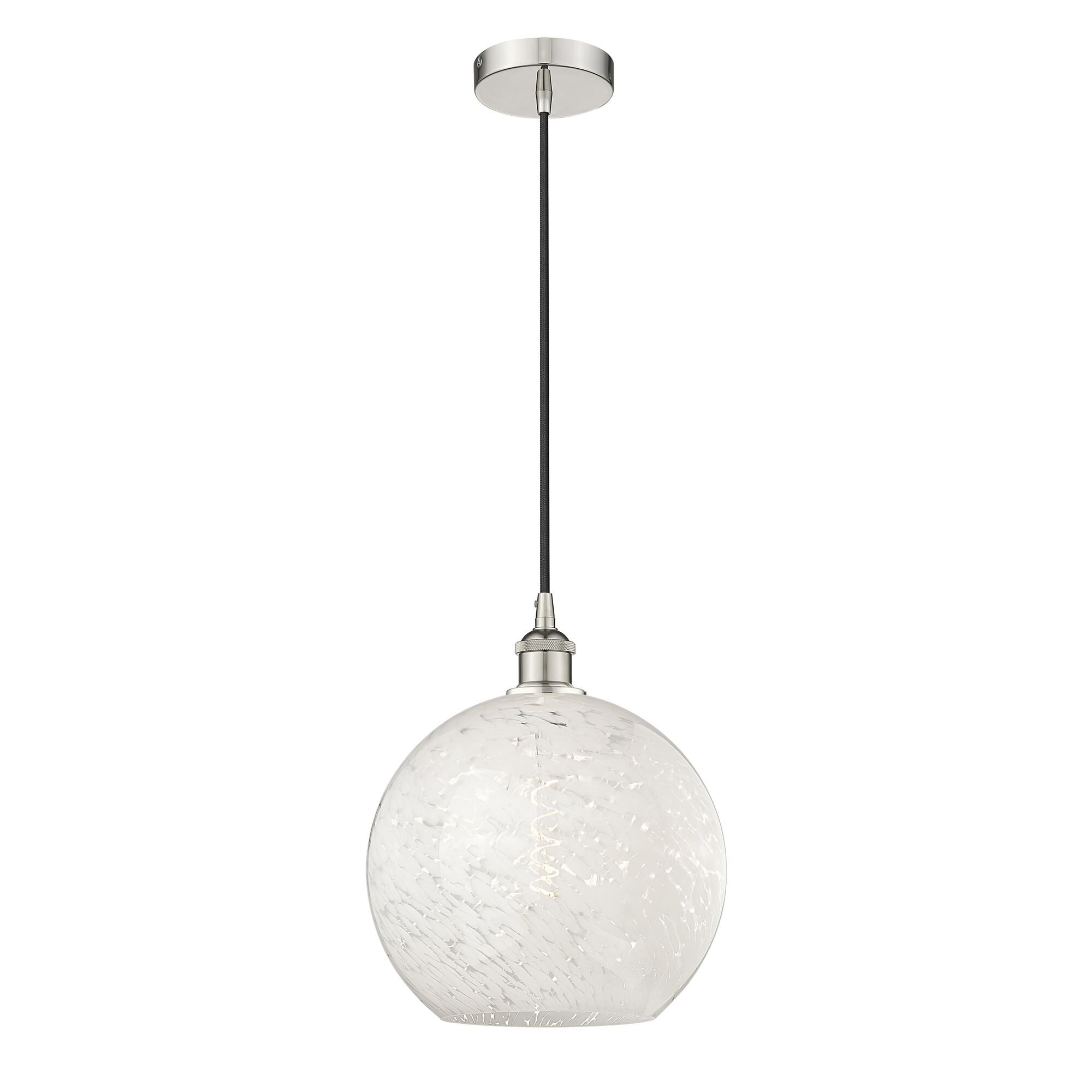 Bruno Marashlian White Mouchette 12 Inch Mini Pendant by Innovations Lighting