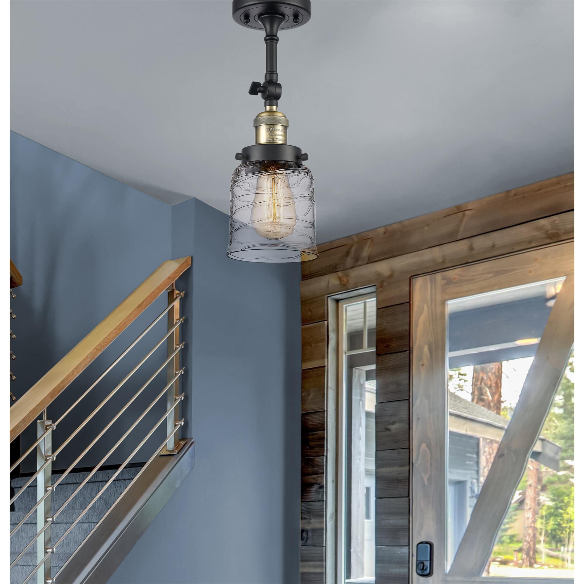 Bruno Marashlian Small Bell 5 Inch 1 Light Semi Flush Mount by Innovations Lighting