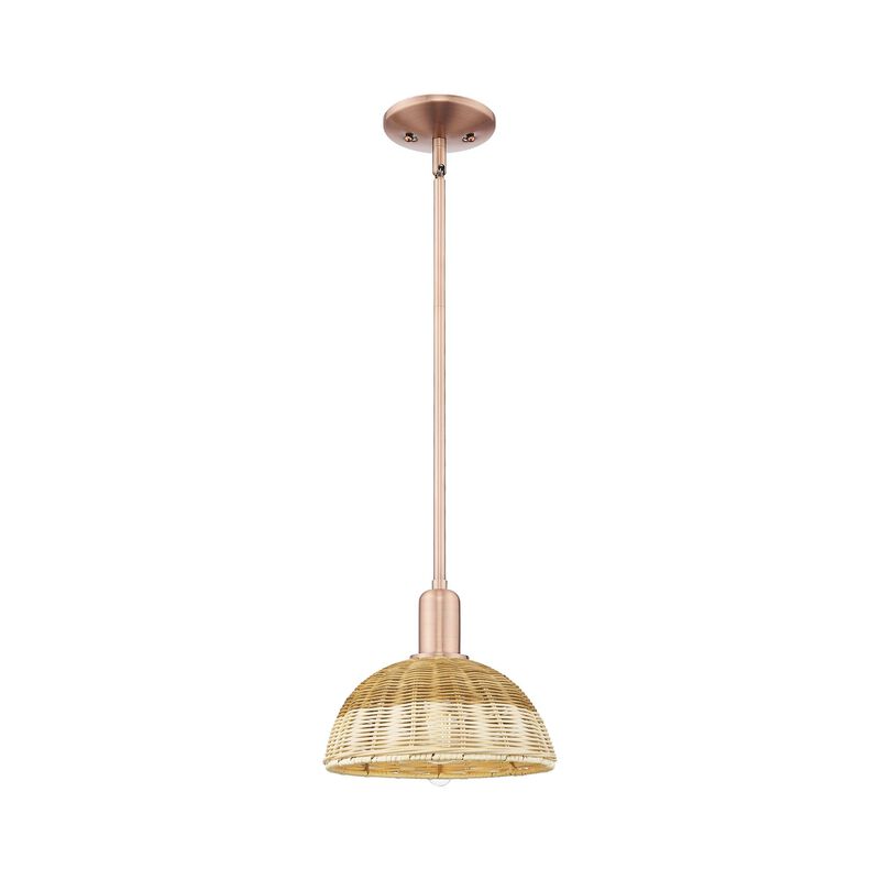 Bruno Marashlian Natural Ballston Dome 9 Inch Mini Pendant by Innovations Lighting