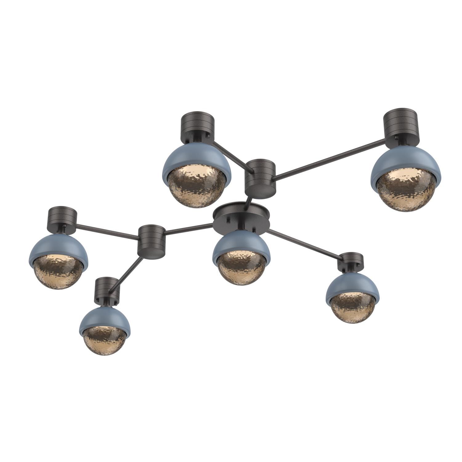 Shown in Graphite finish and Bronze glass and Poppy Blue accent