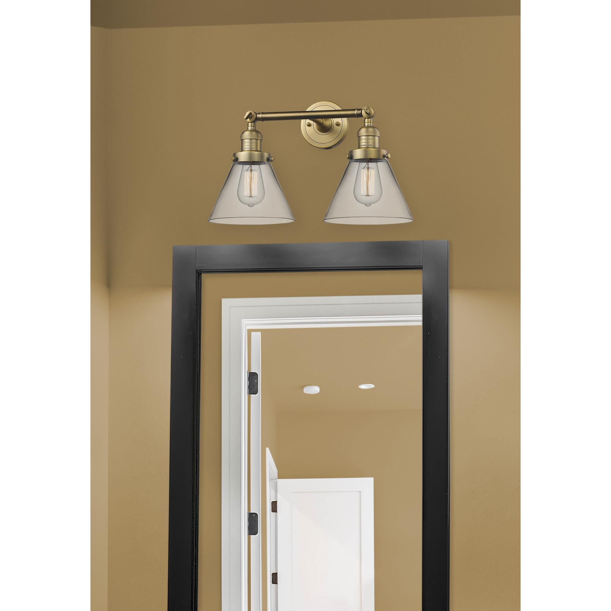 Bruno Marashlian Large Cone 18 Inch 2 Light Bath Vanity Light by Innovations Lighting