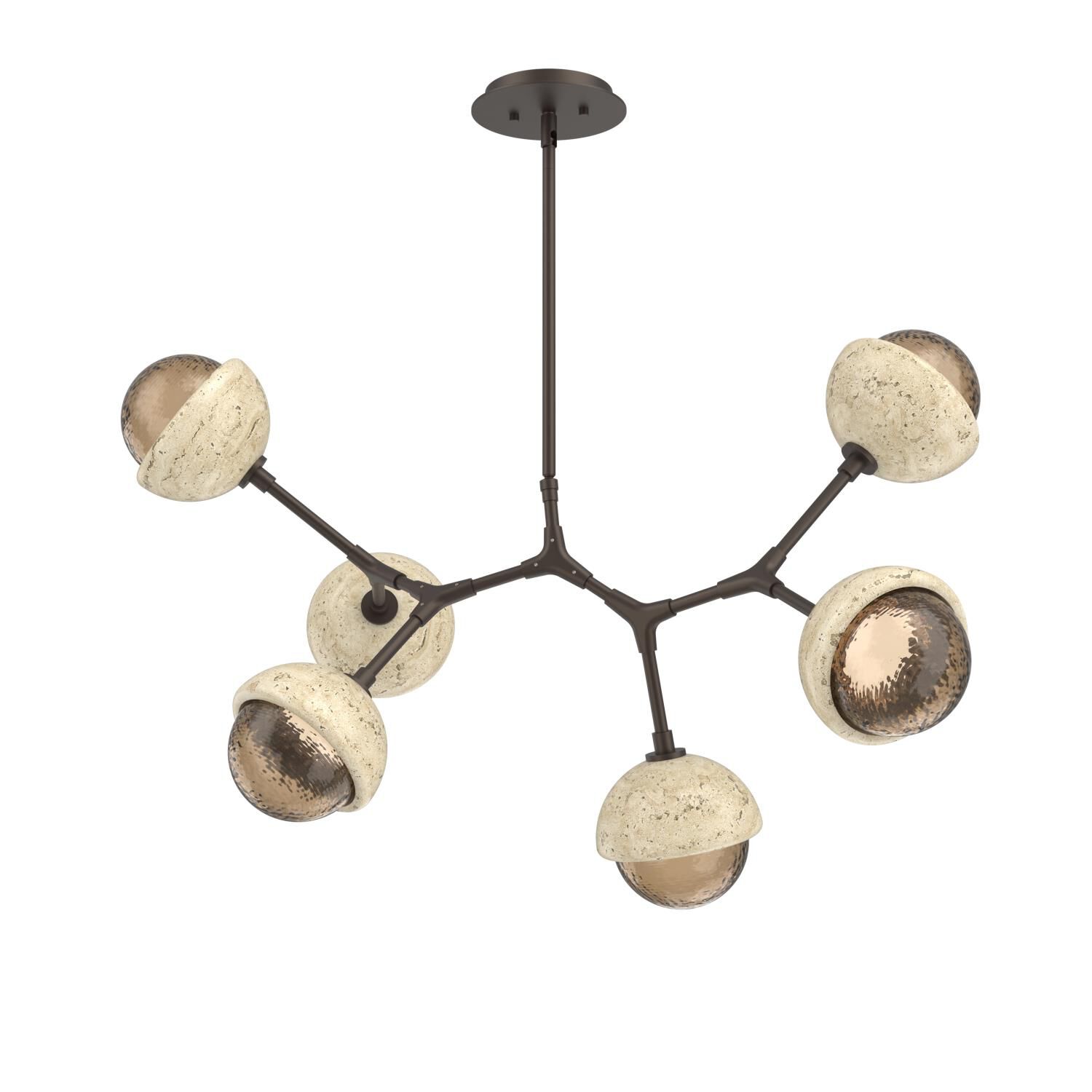 Levi Wilson Cabochon 31 Inch Linear Suspension Light by Hammerton Studio