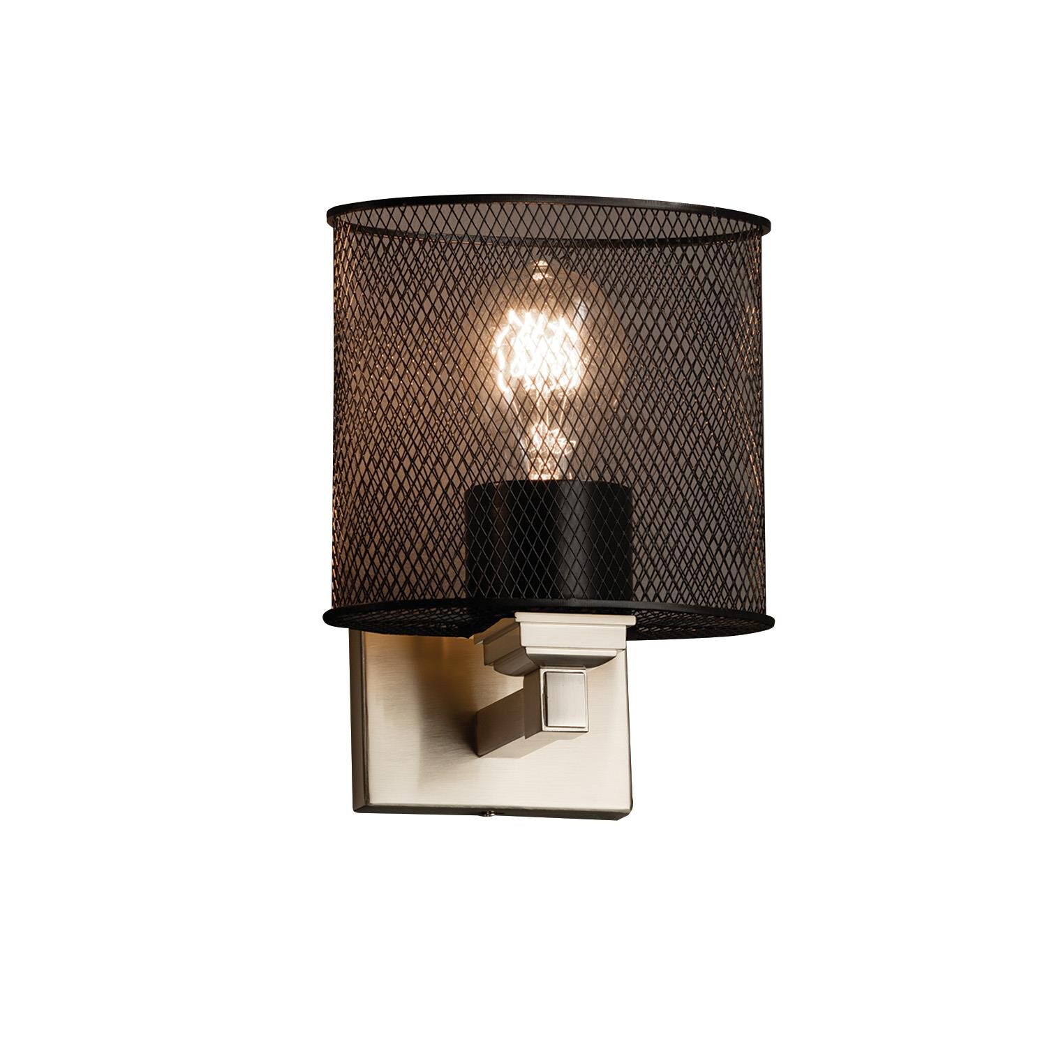Wire Mesh 8 Inch Wall Sconce by Justice Design Group