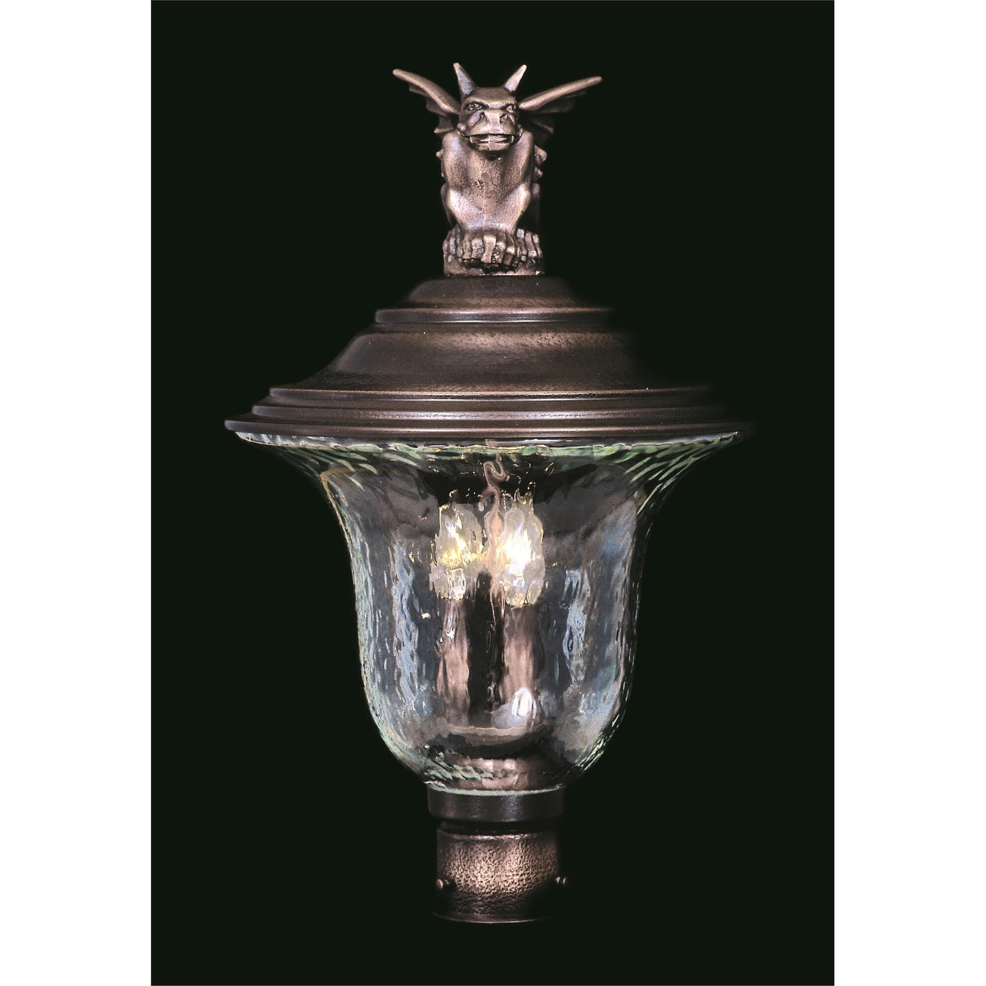 Shown with Rain glass and Clear Mottled Glass shade