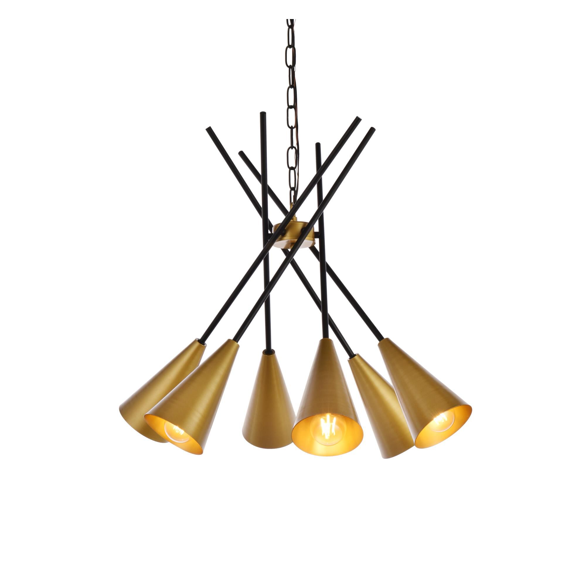 Casen 32 Inch 6 Light Chandelier by Elegant Lighting