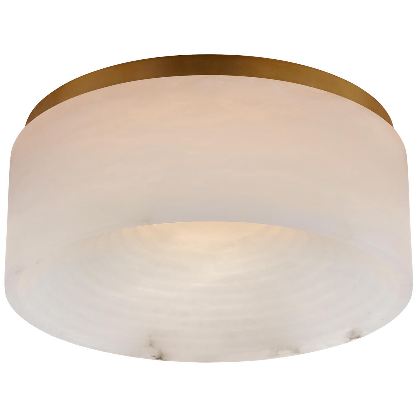 Shown in Antique-Burnished Brass finish and Alabaster shade