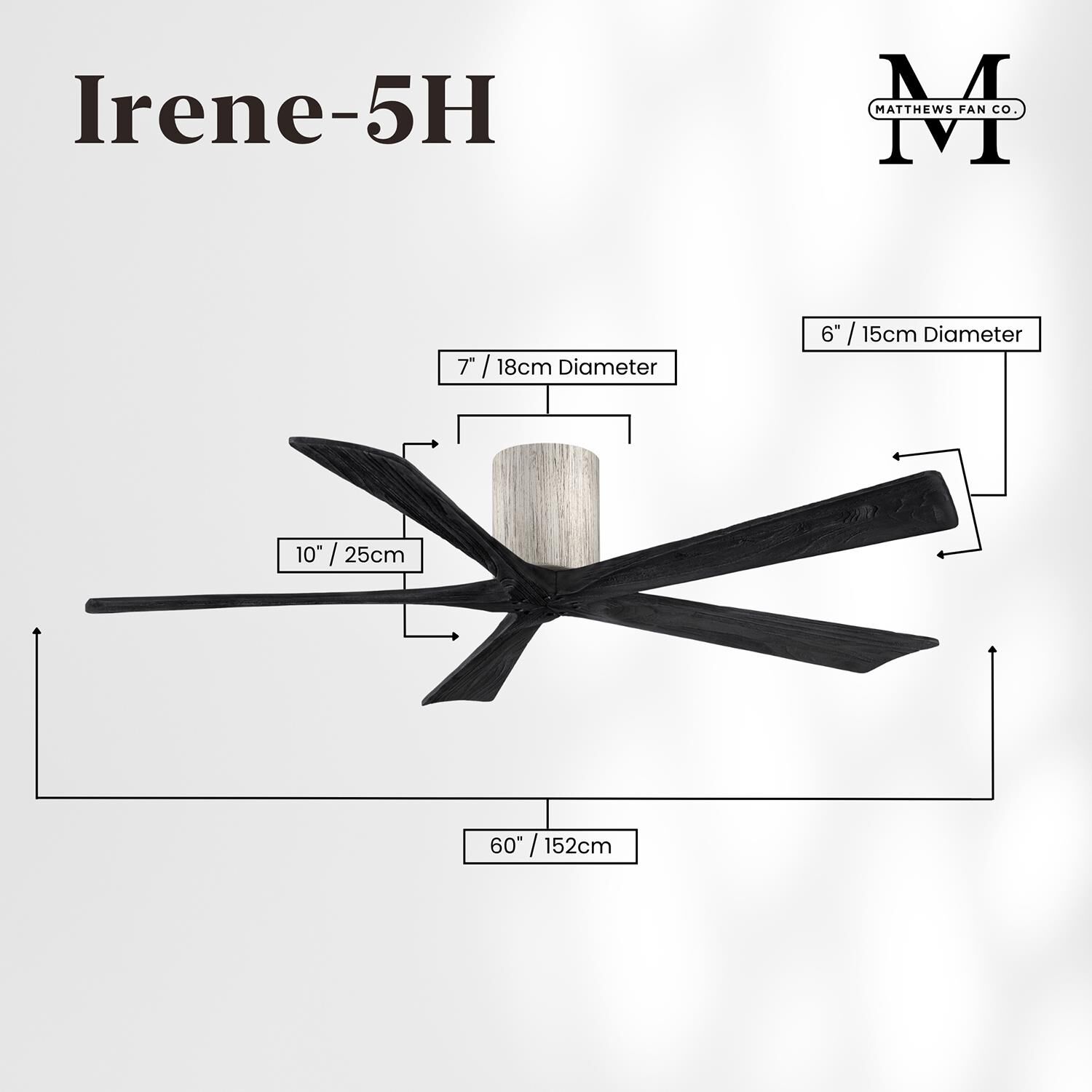 Irene 60 Inch Flush Mount Fan by Matthews Fan Company