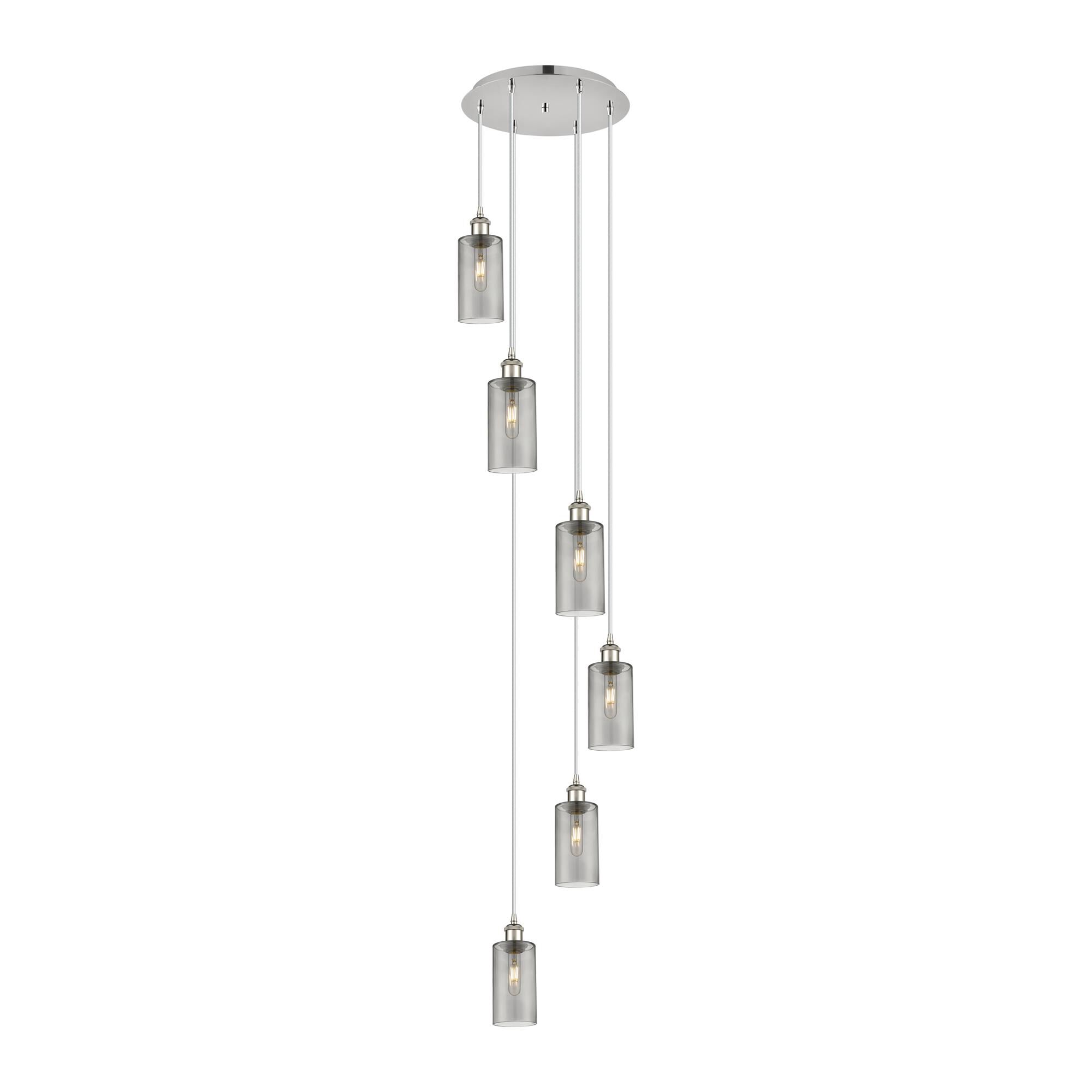 Shown in Polished Nickel finish and Light Smoke shade