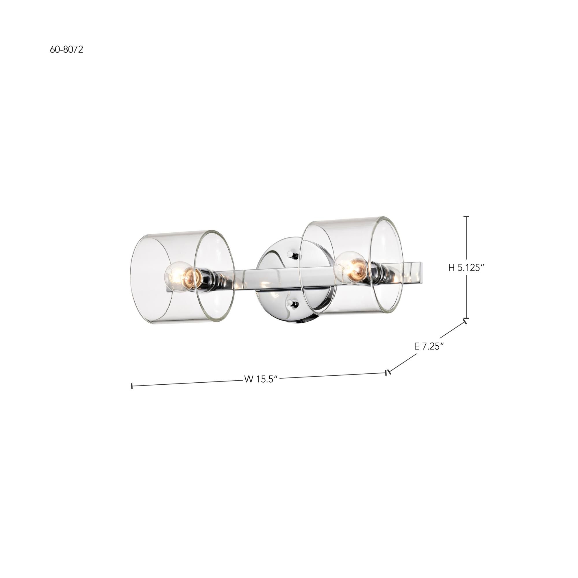 Shown in Polished Nickel finish and Clear glass