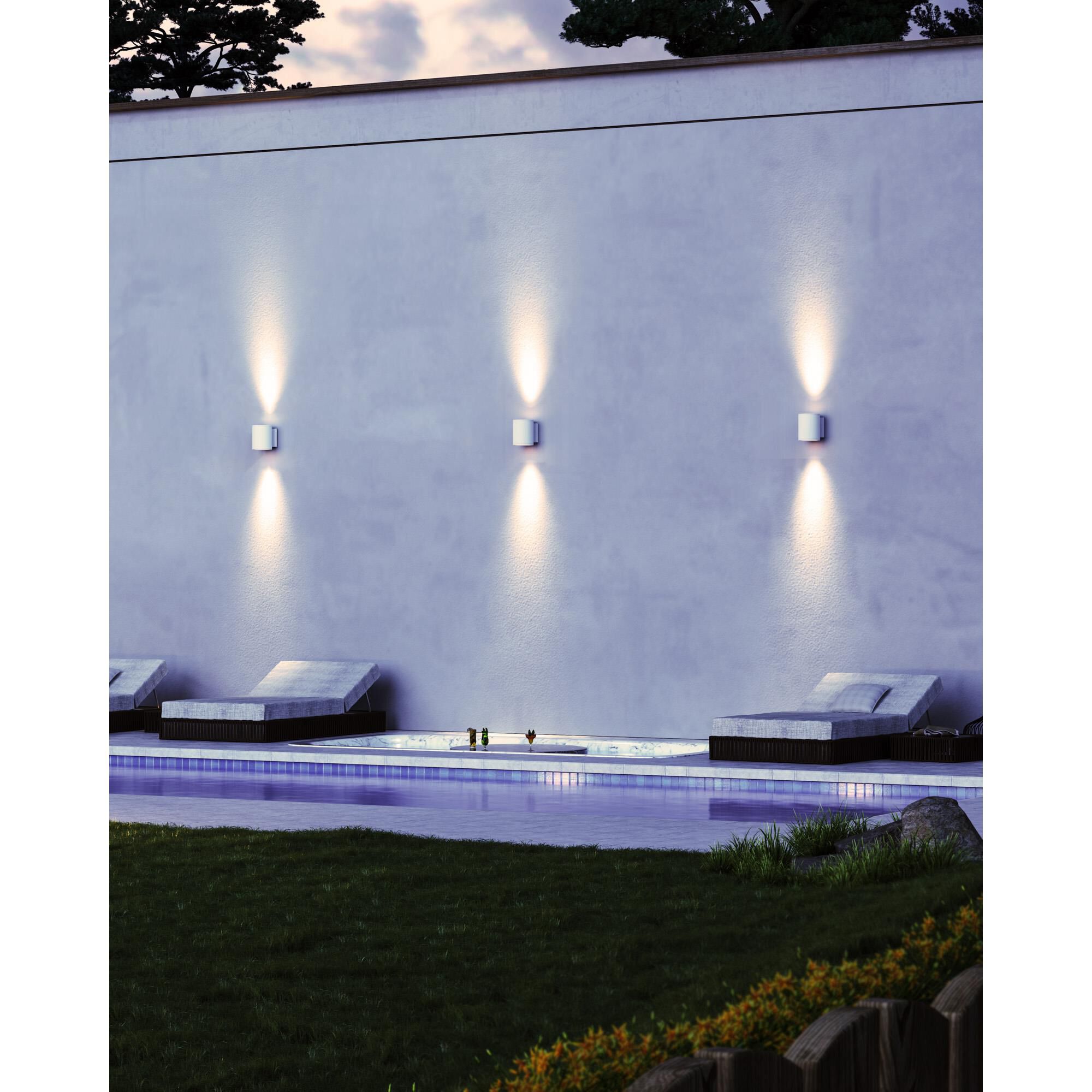 Shown in White finish and Clear glass