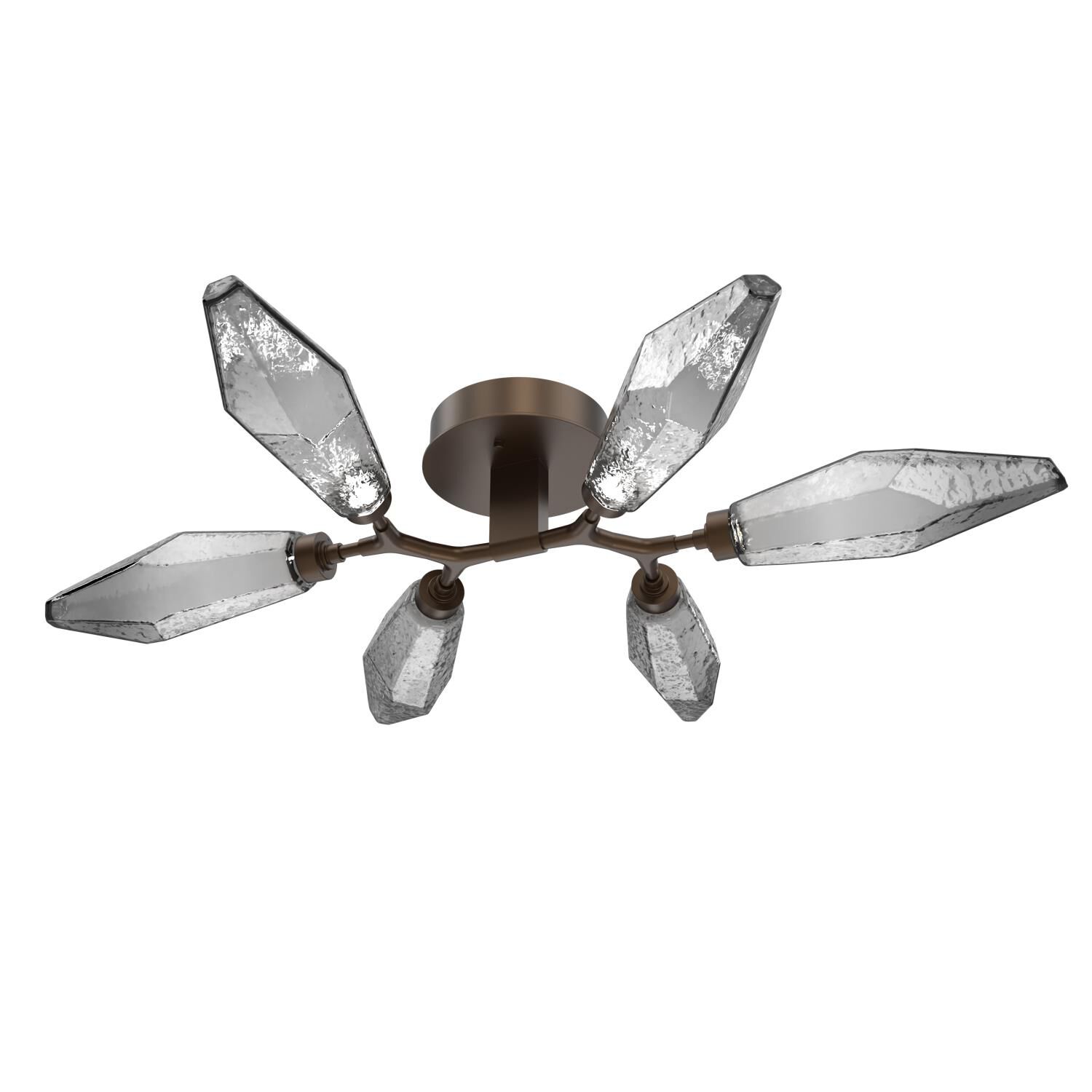 Rock Crystal Semi Flush Mount by Hammerton Studio