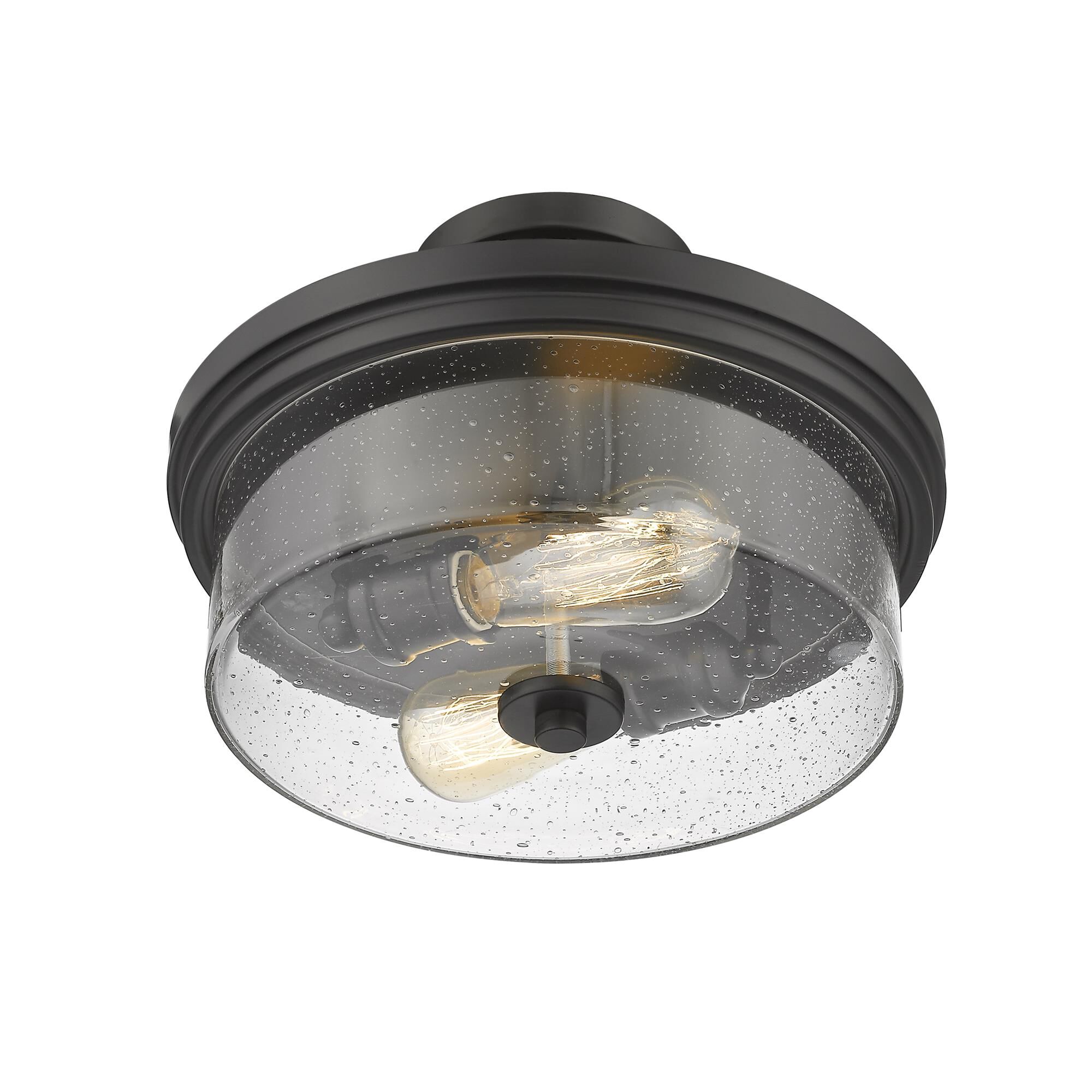 Shown in Matte Black finish and Glass shade
