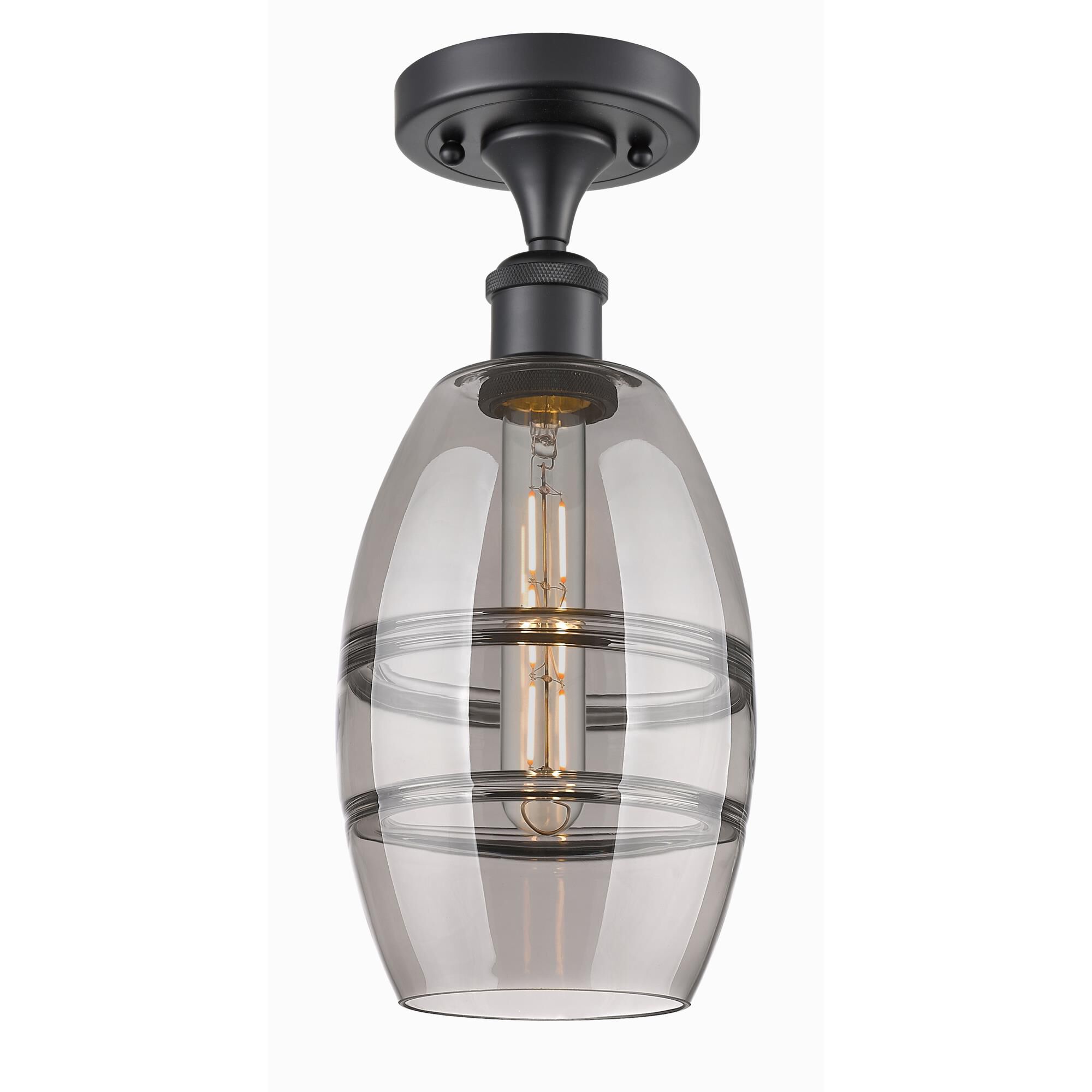 Shown in Matte Black finish and Light Smoke glass