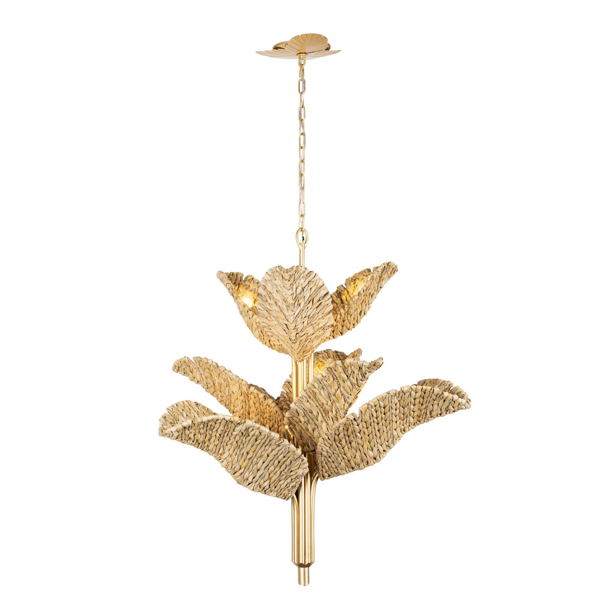 Ron Henderson Banana Leaf Chandelier by Varaluz