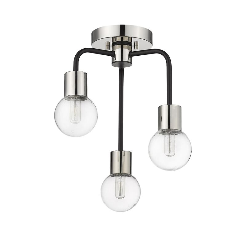 Neutra 14 Inch 3 Light Semi Flush Mount by Z-Lite