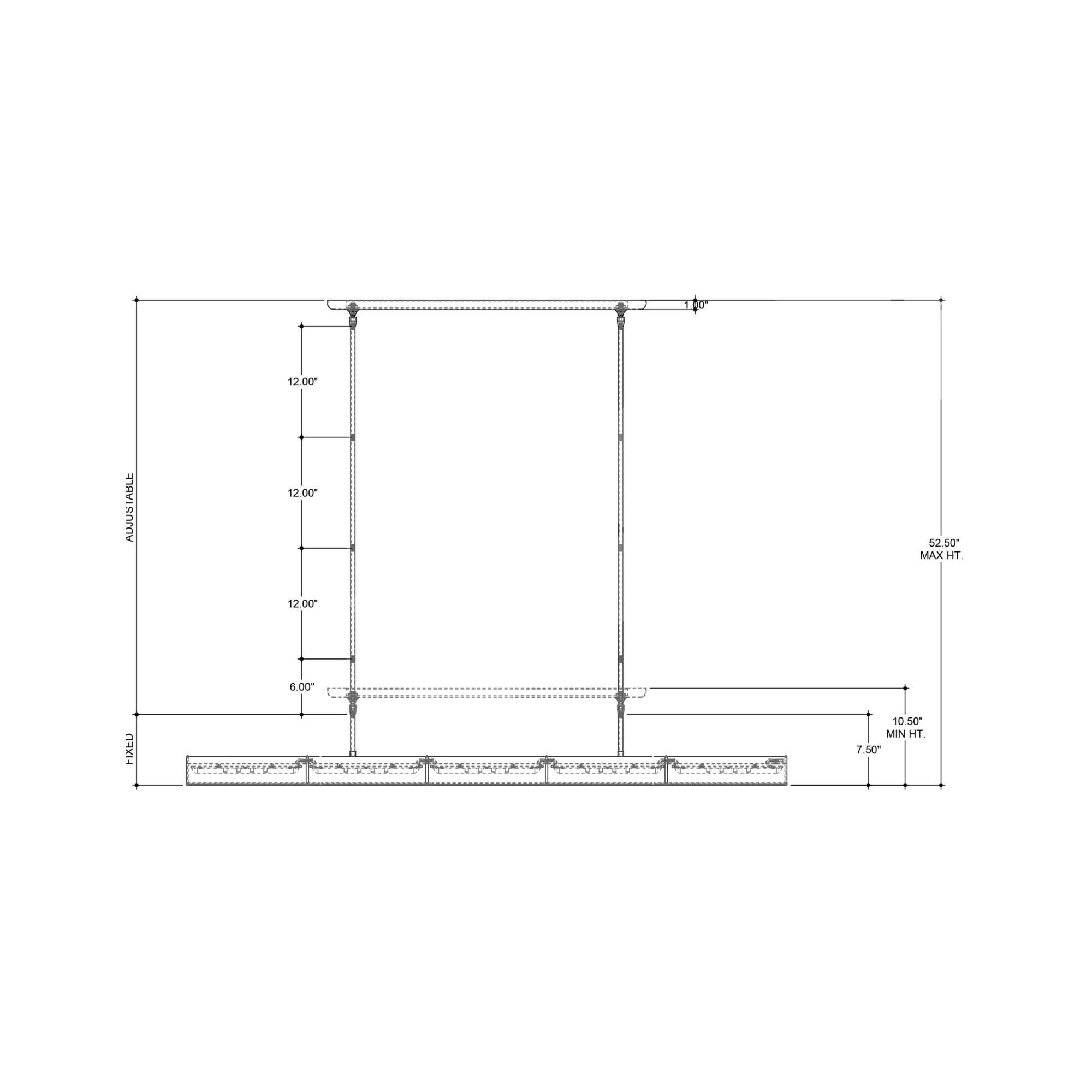 Lyon 65 Inch 5 Light LED Linear Suspension Light by Currey and Company