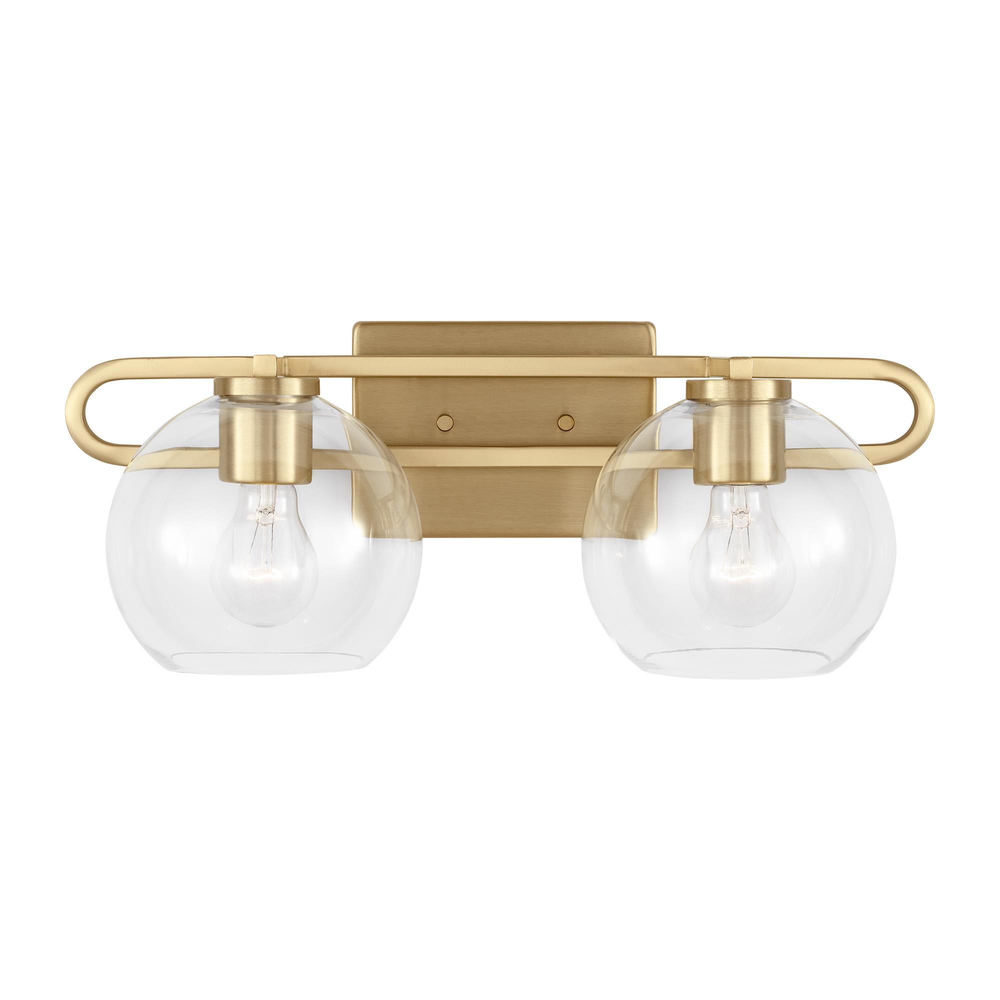 Shown in Satin Brass finish and Clear glass and Clear Glass shade