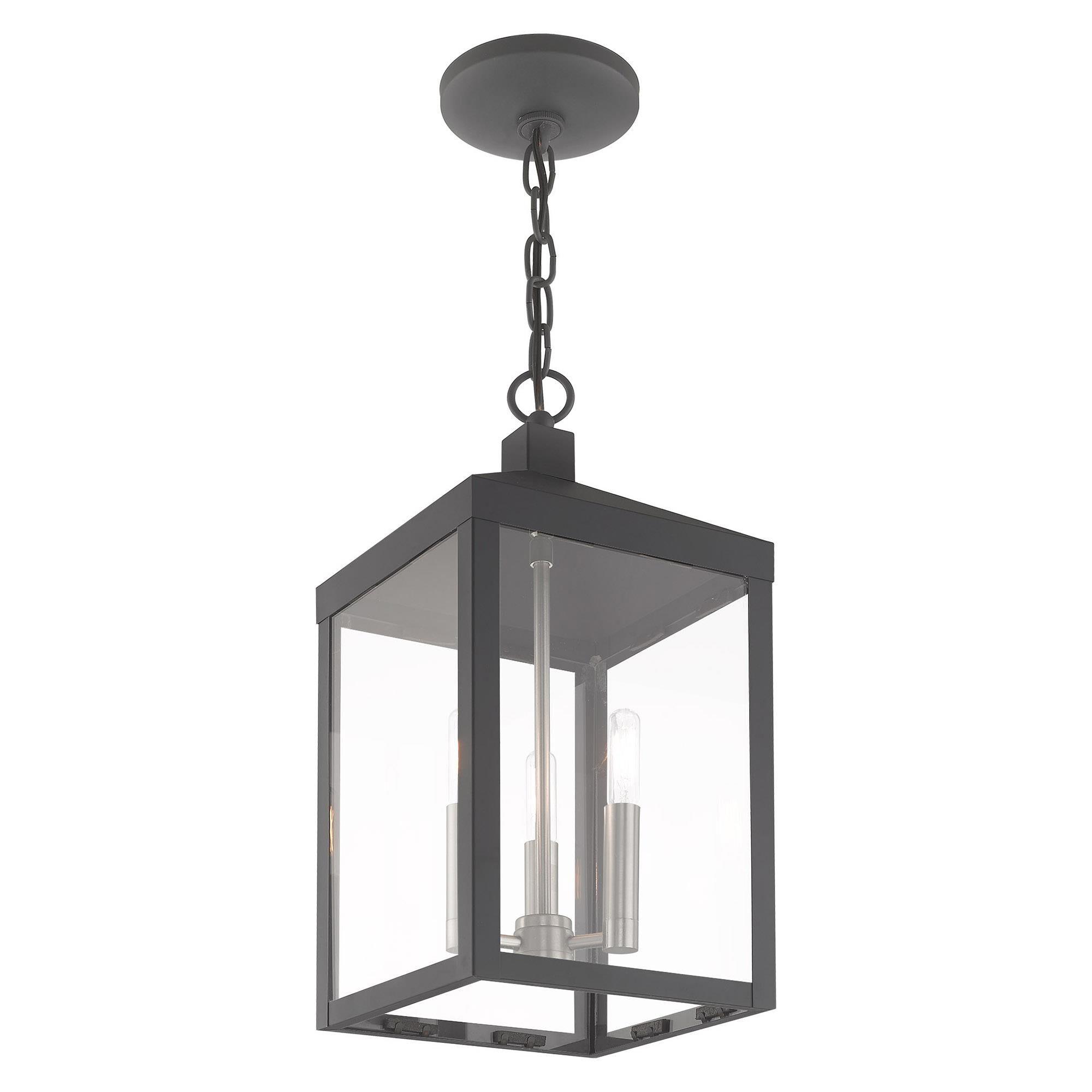 Nyack 18 Inch Tall 3 Light Outdoor Hanging Lantern by Livex Lighting