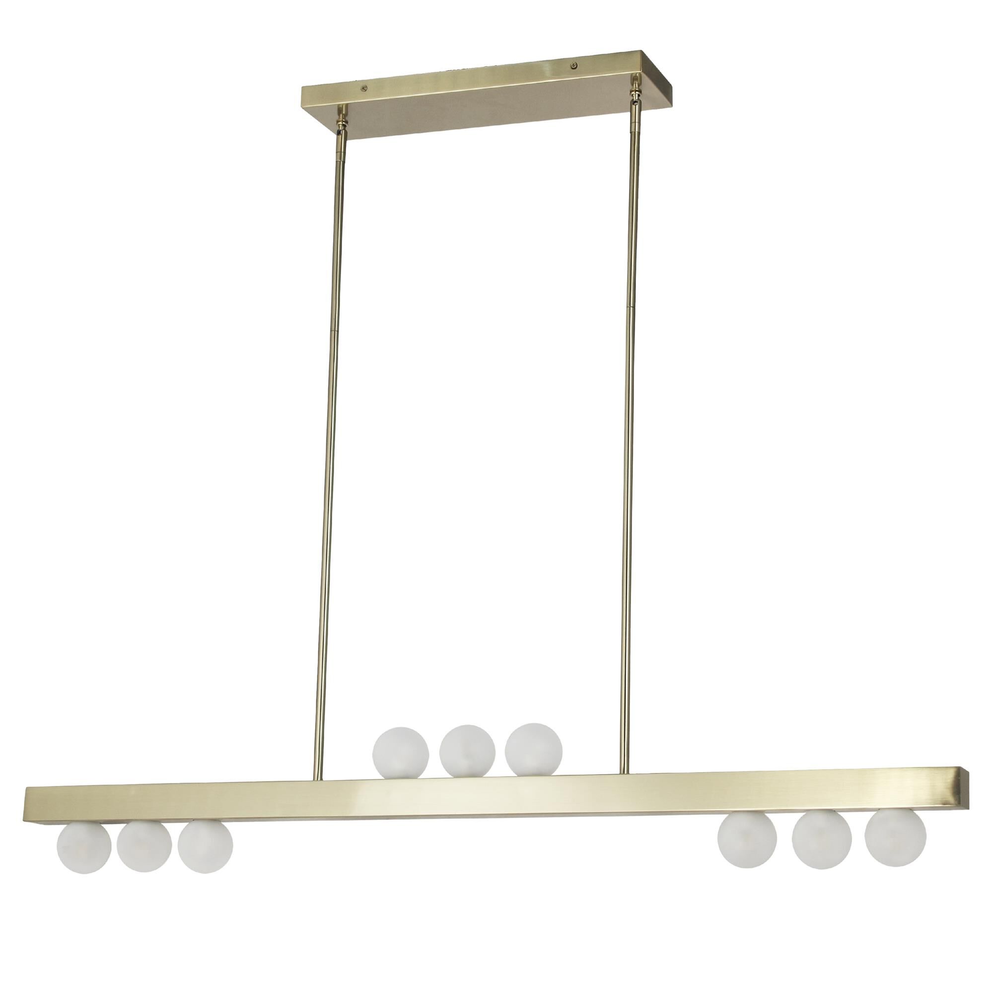 Shown in Aged Brass finish and White shade
