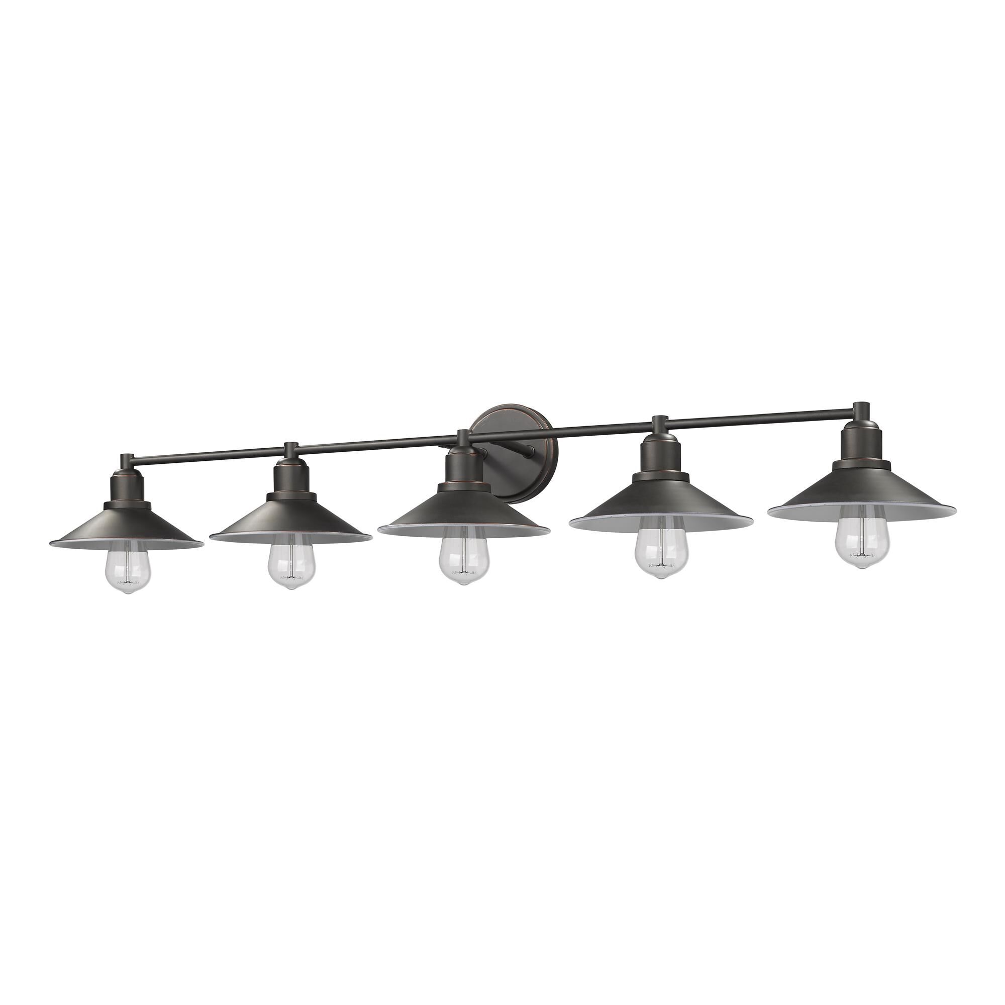 Shown in Olde Bronze finish and Steel glass and Steel shade