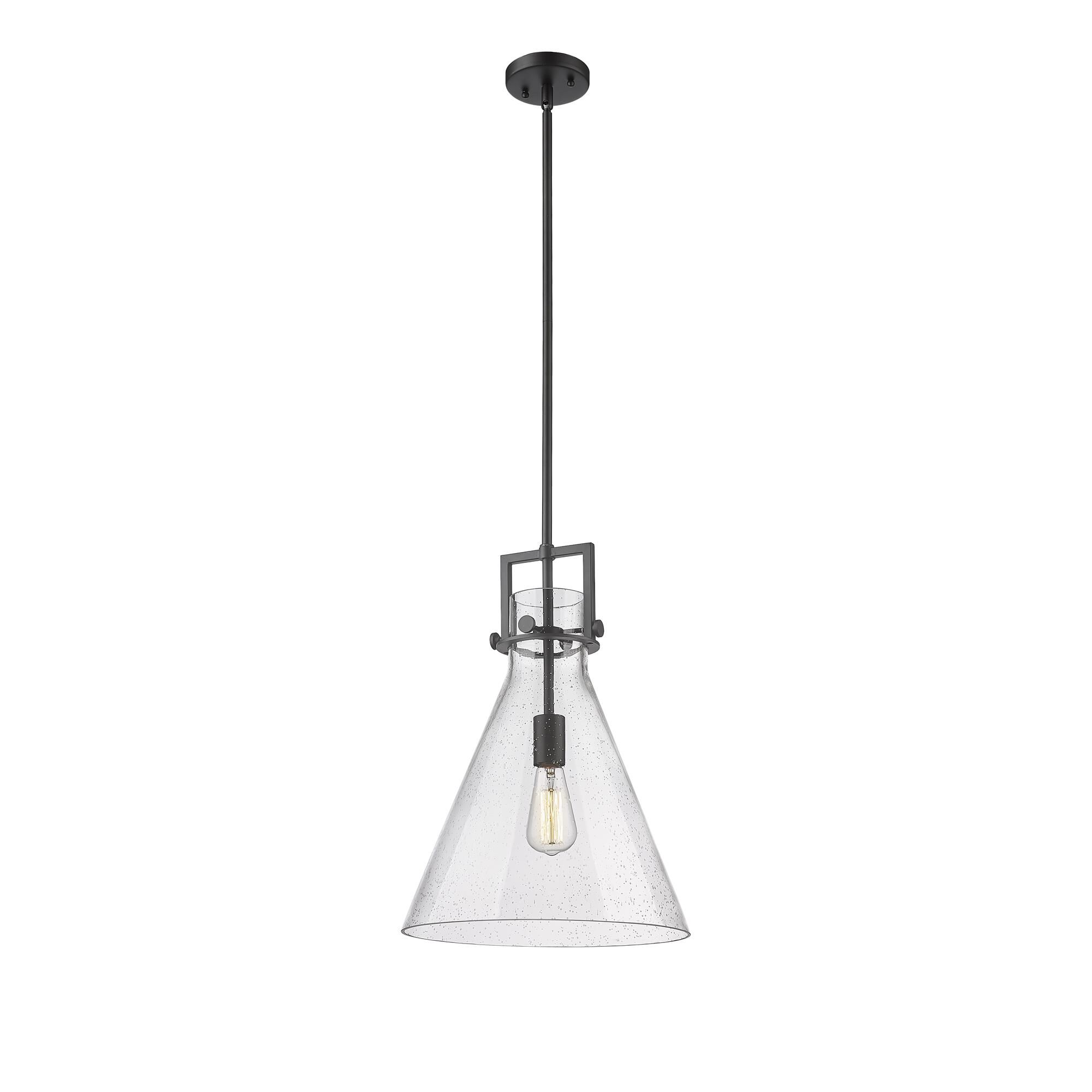 Shown in Matte Black finish and Seedy glass