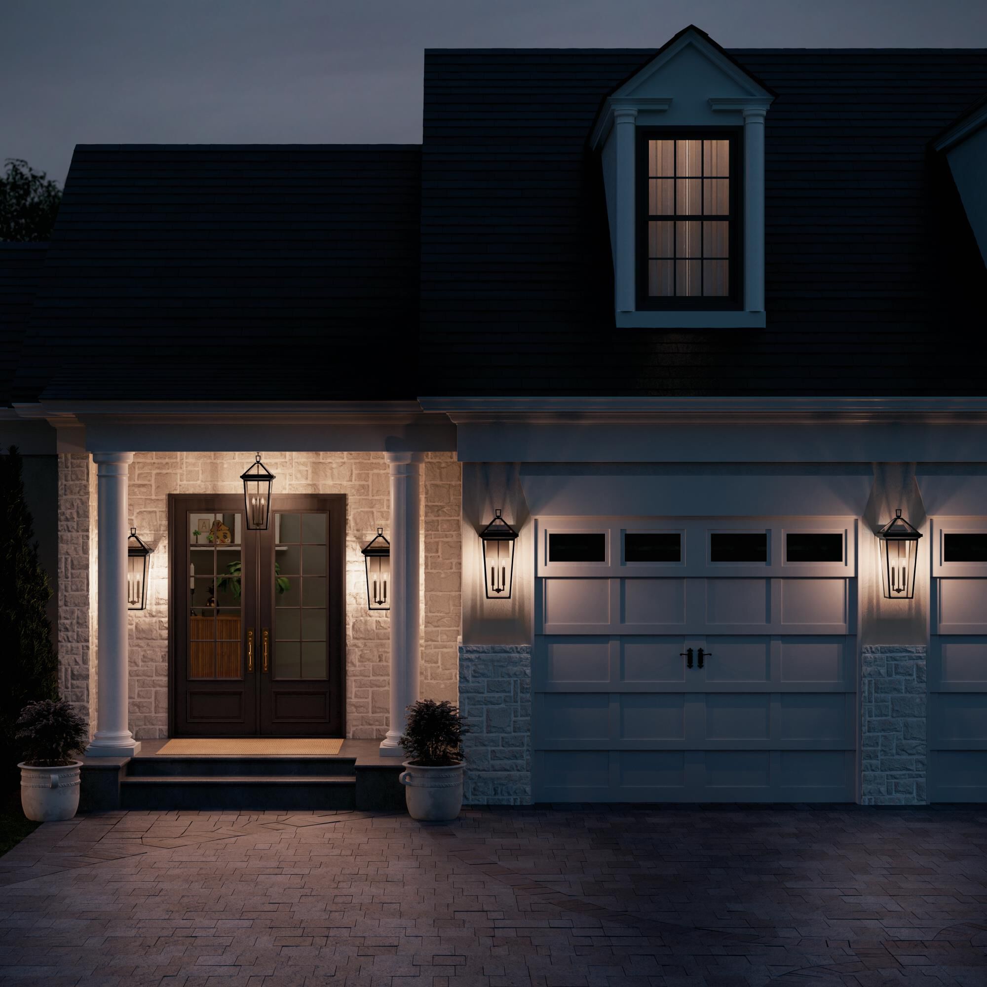 Regence 26 Inch Tall 2 Light Outdoor Wall Light by Kichler Lighting