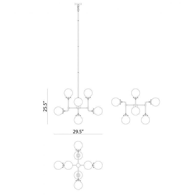 Particles 29 Inch Large Pendant by Matteo Lighting